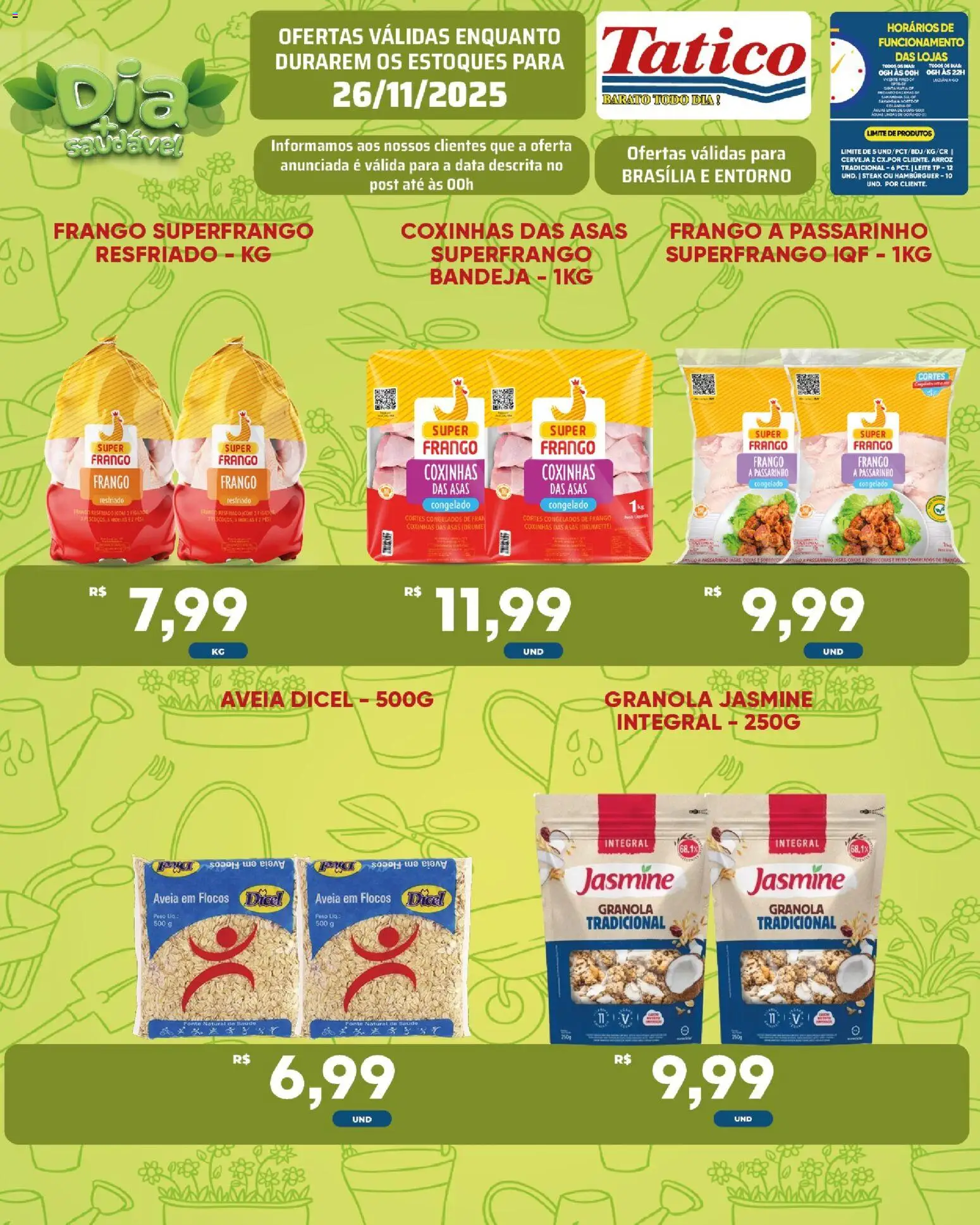 Tatico Folheto - válido de 27.11.2025 | Página: 29 | Produtos: Leite, Arroz, Hambúrguer, Aveia