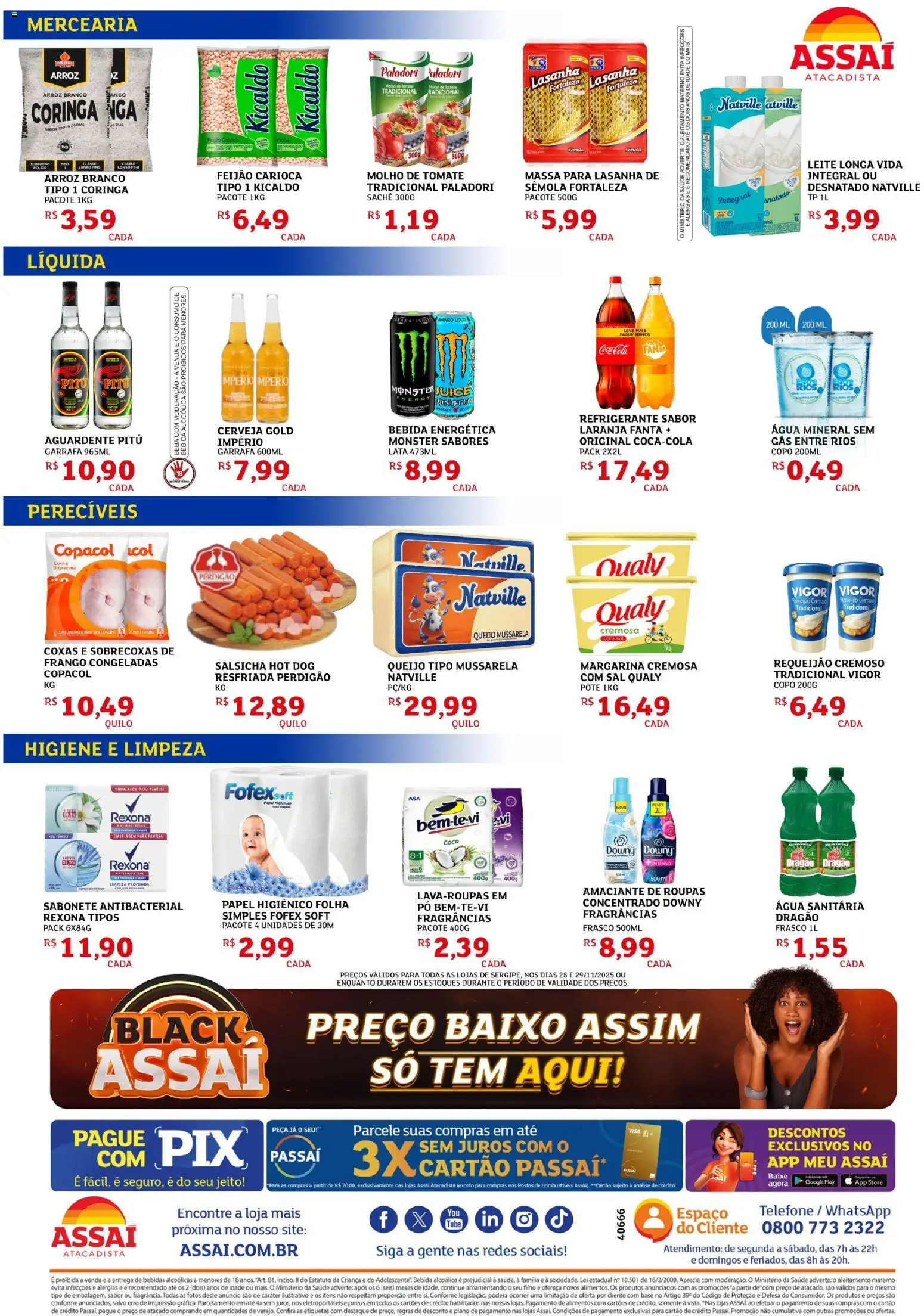 Assaí Atacadista Folheto - válido de 28.11.2025 | Página: 2 | Produtos: Coco, Queijo, Baixo, Amaciante