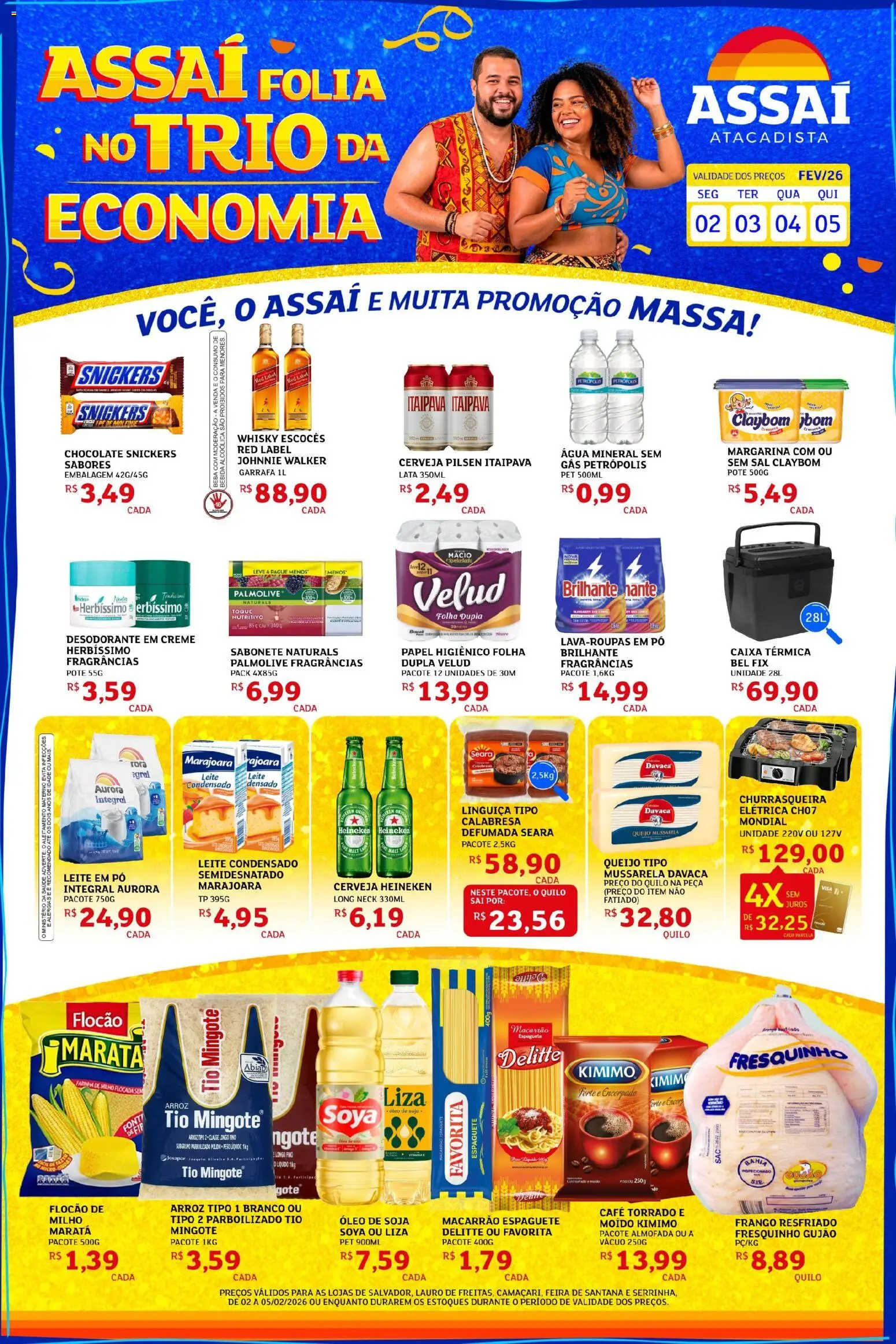Assaí Atacadista Folheto - válido de 02.02.2026 | Página: 1 | Produtos: Desodorante, Cerveja Heineken, Heineken, Soja