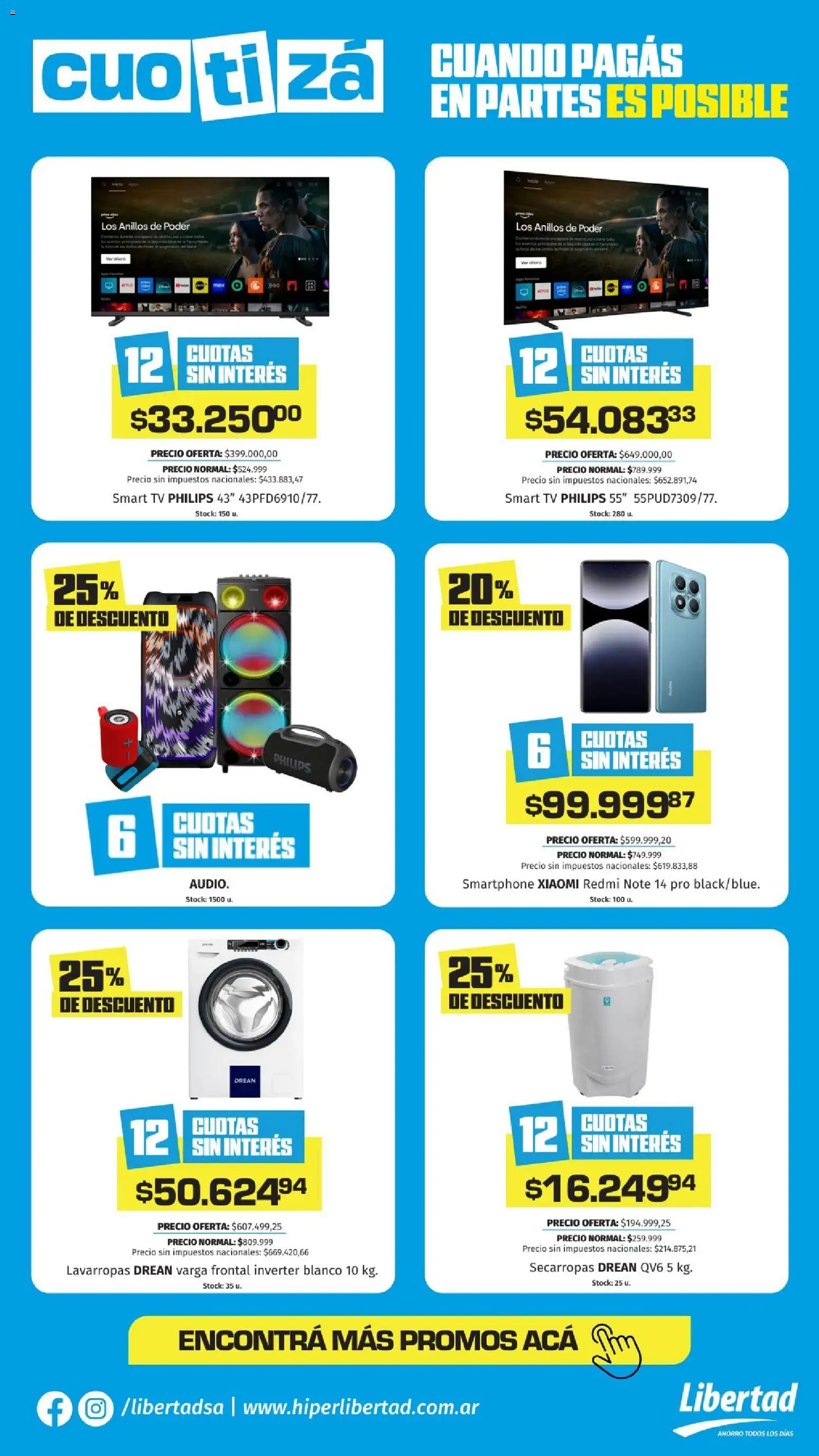 Hipermercado Libertad - Cuotizá │ válido desde el 29.12.2025 | Página: 2 | Productos: Smartphone, Lavarropas