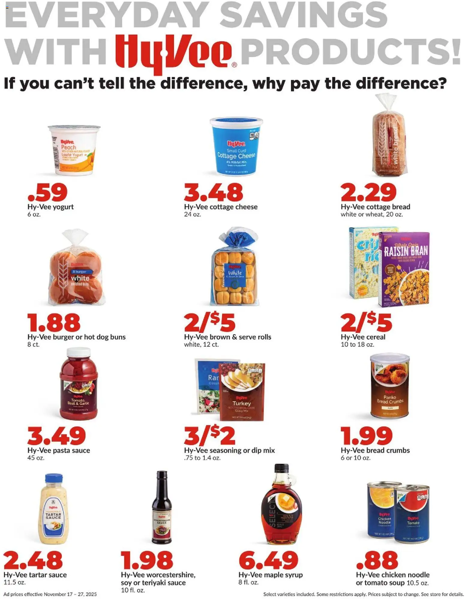 HyVee Weekly Ad - valid from 17.11.2025 | Page: 25 | Products: Pin, Cheese, Bread, Peach