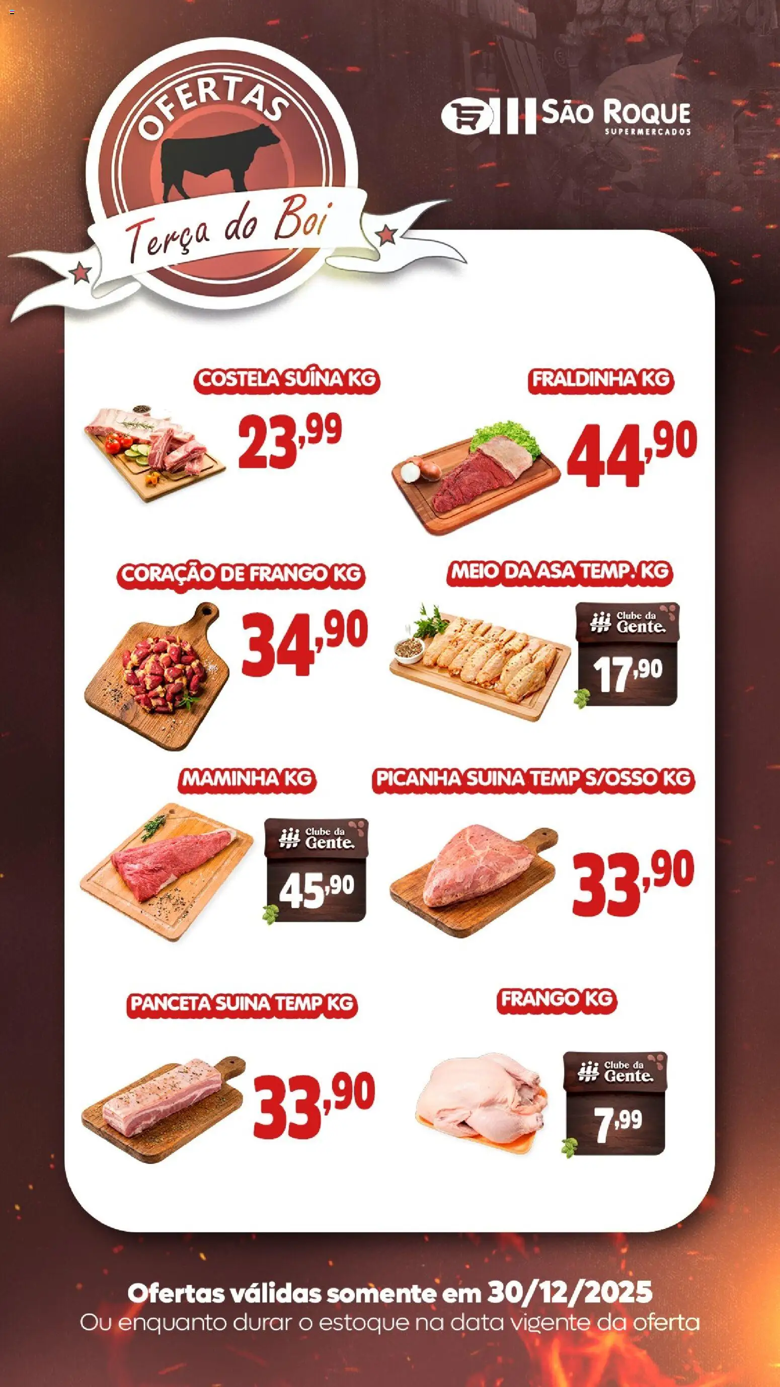 São Roque Supermercados Folheto - válido de 30.12.2025 | Página: 2 | Produtos: Fraldinha, Maminha, Picanha, Coração de frango
