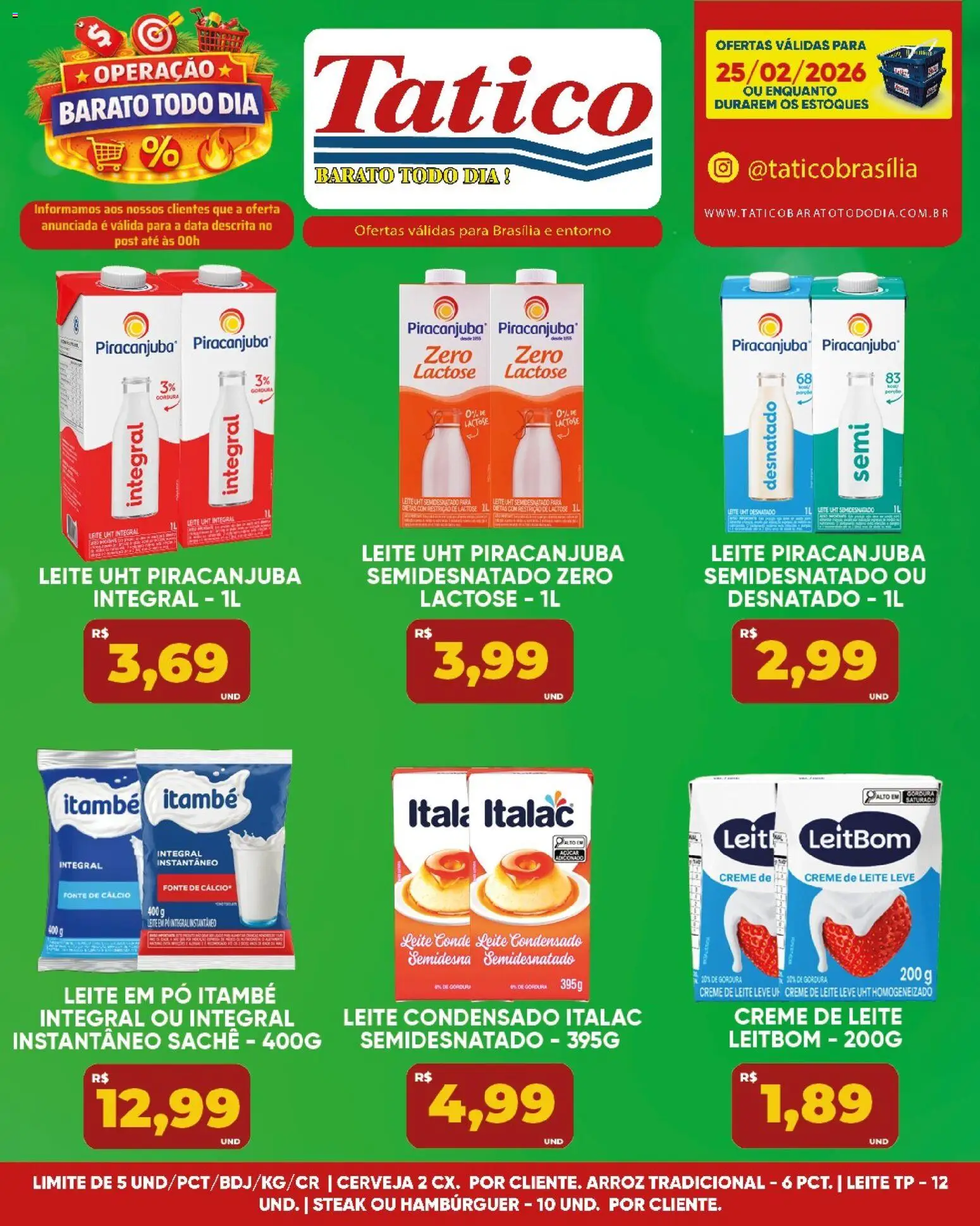 Tatico Folheto - válido de 25.02.2026 | Página: 5 | Produtos: Pó, Arroz, Cálcio, Leite condensado