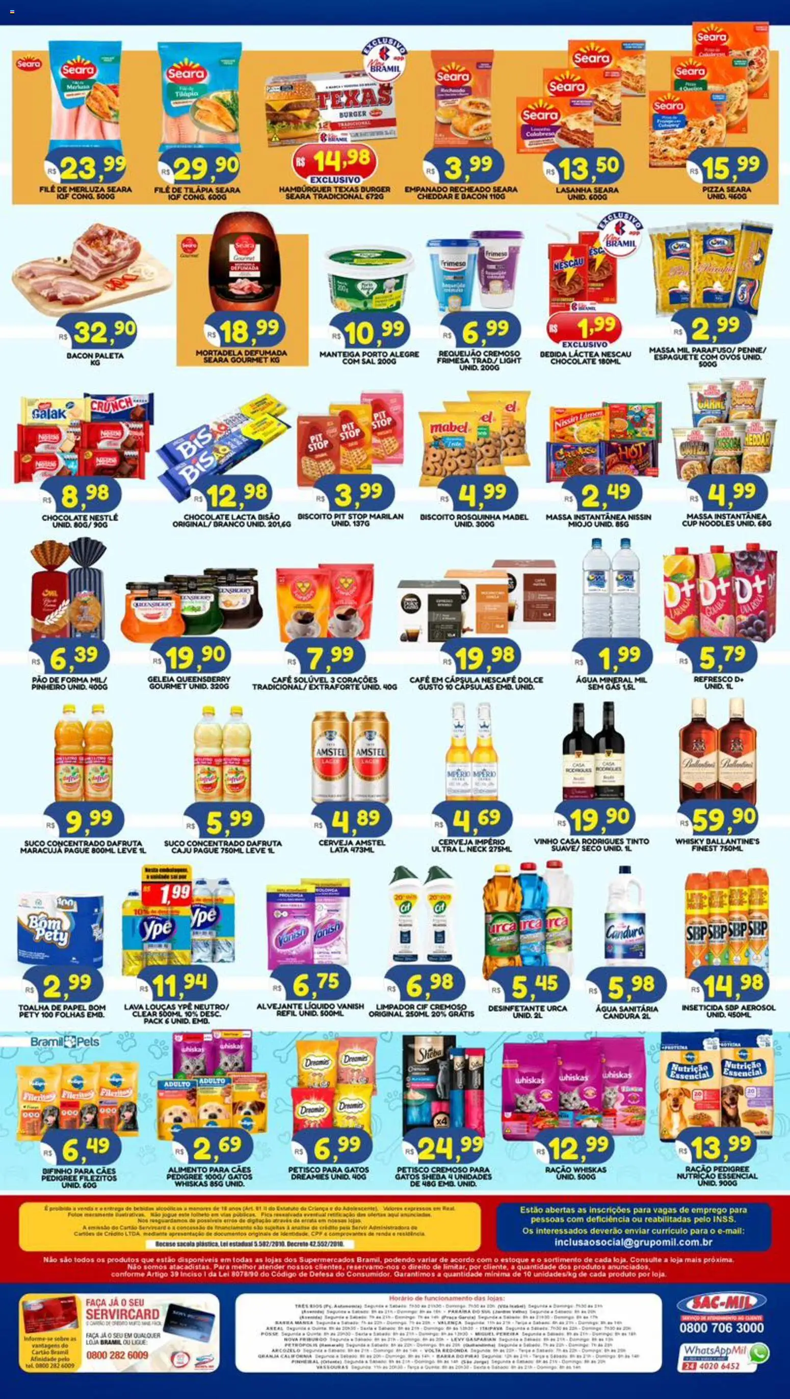 Bramil Supermercados Folheto - válido de 23.02.2026 | Página: 2 | Produtos: Biscoito, Nescau, Vinho, Cerveja