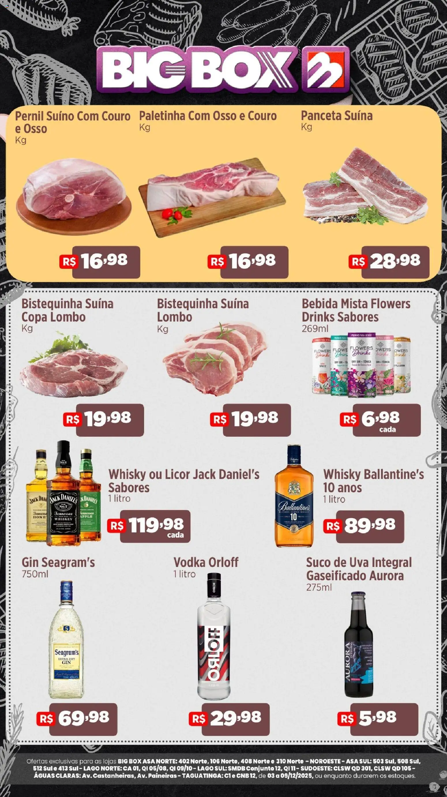 Big Box Folheto - válido de 03.12.2025 | Página: 3 | Produtos: Whisky, Lombo, Pernil, Vodka