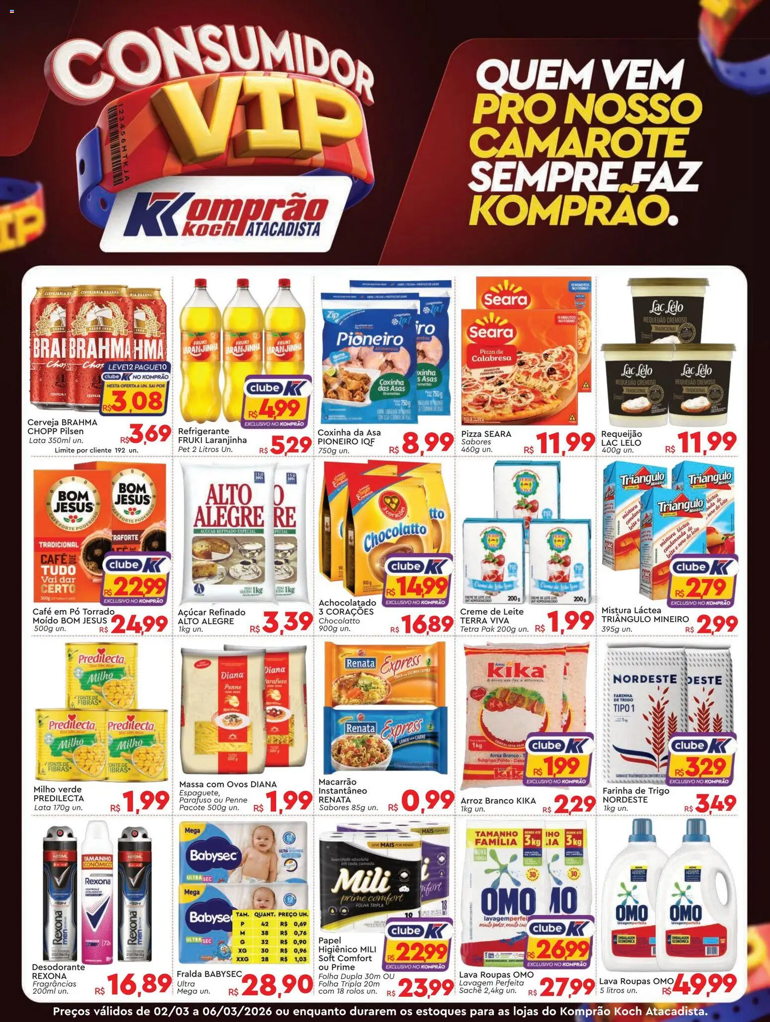 Komprao Atacadista Folheto - válido de 02.03.2026 | Página: 1 | Produtos: Milho verde, Leite, Ovos, Café