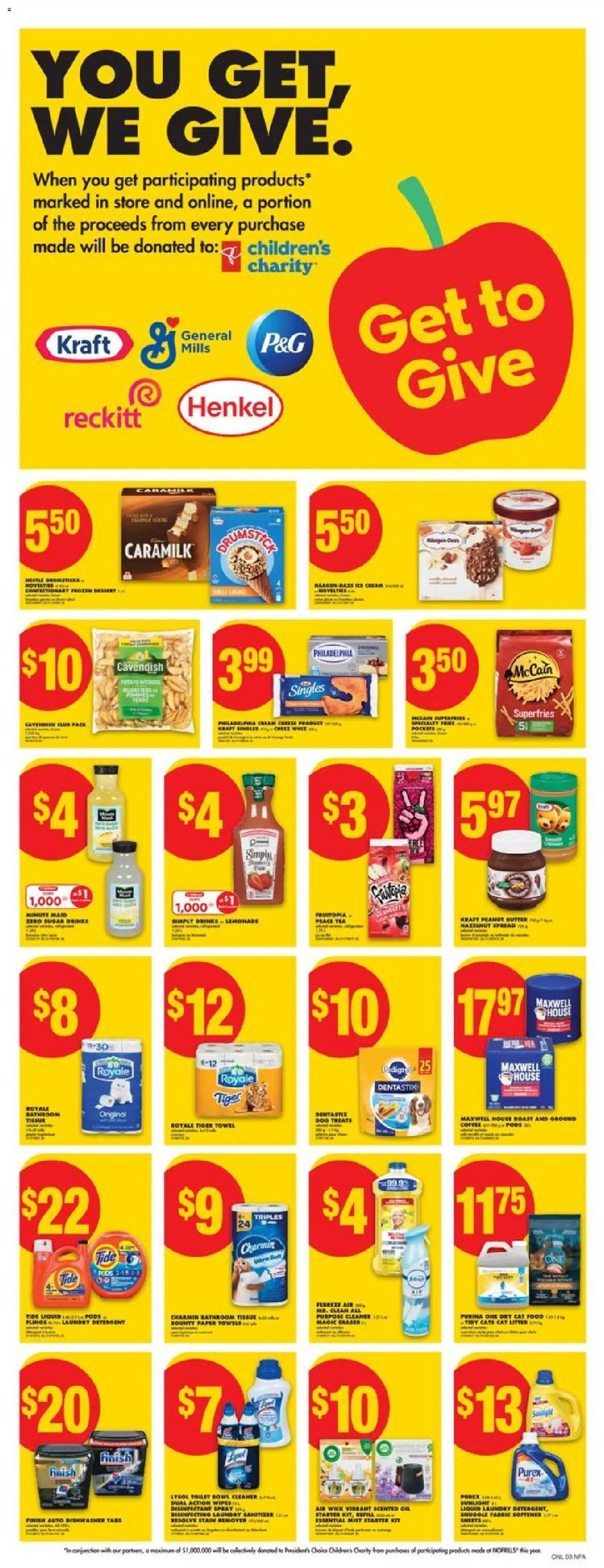No Frills flyer valid from 23.10.2025 | Page: 9 | Products: Dishwasher, Fabric softener, Butter, Cheese