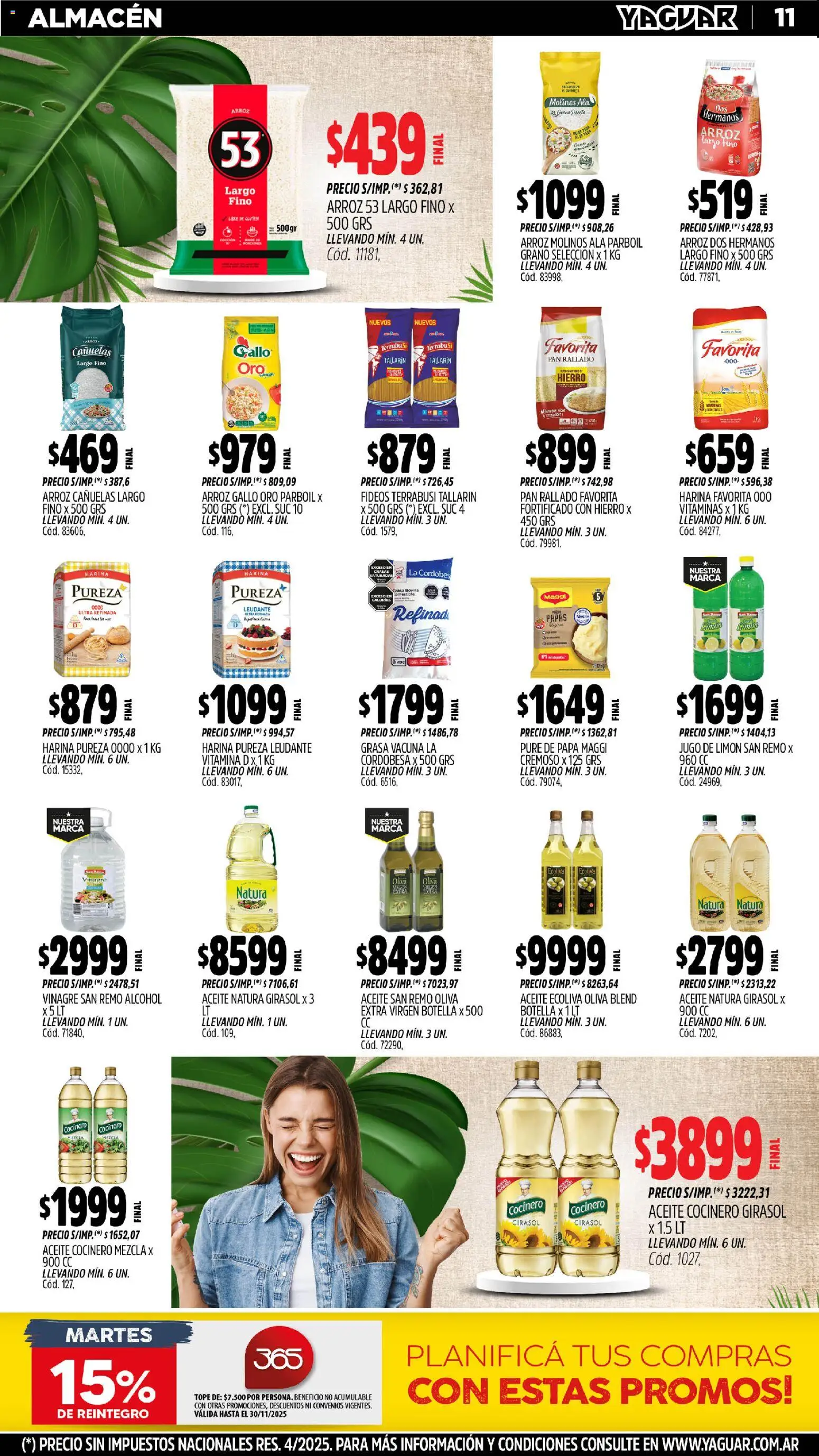 Yaguar - Santa Fe │ válido desde el 10.11.2025 | Página: 12 | Productos: Vitaminas, Limón, Jugo, Fideos