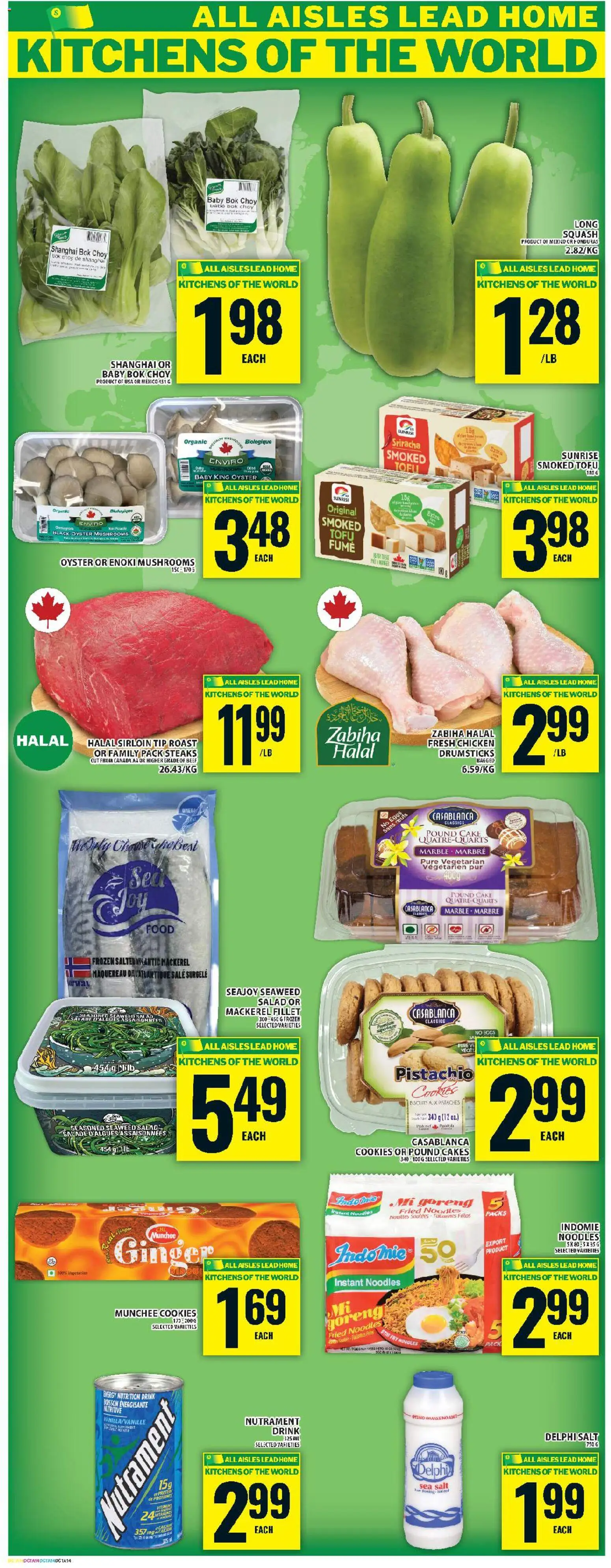Food Basics flyer valid from 04.12.2025 | Page: 16 | Products: Noodles, Cookies, Salad, Chicken
