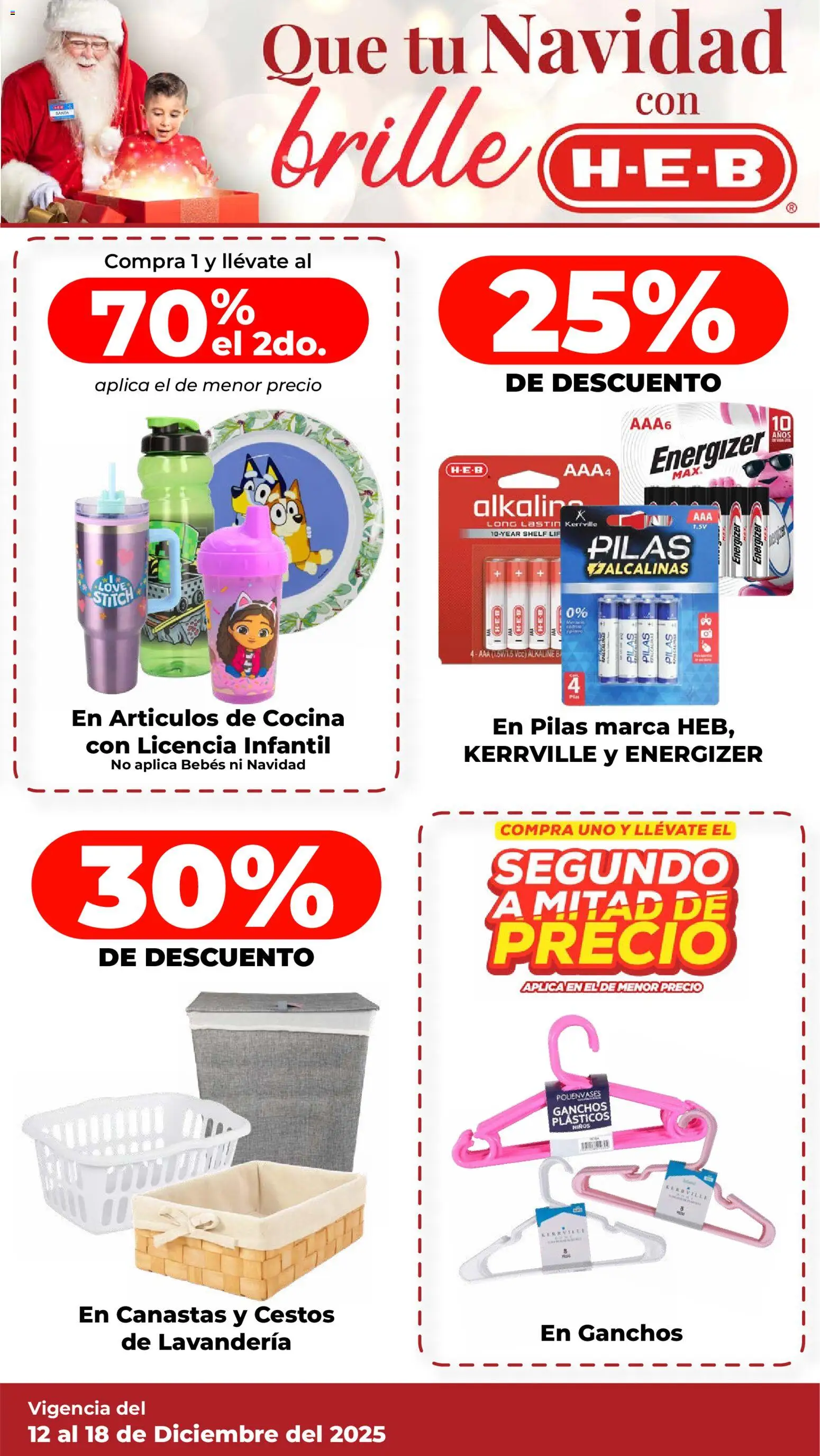 Nuevas ofertas de H-E-B válidas en toda la República Mexicana desde el 12.12.2025. ¡Encuentra las mejores ofertas en H-E-B folleto! | Página: 9 | Productos: Cocina, Pilas