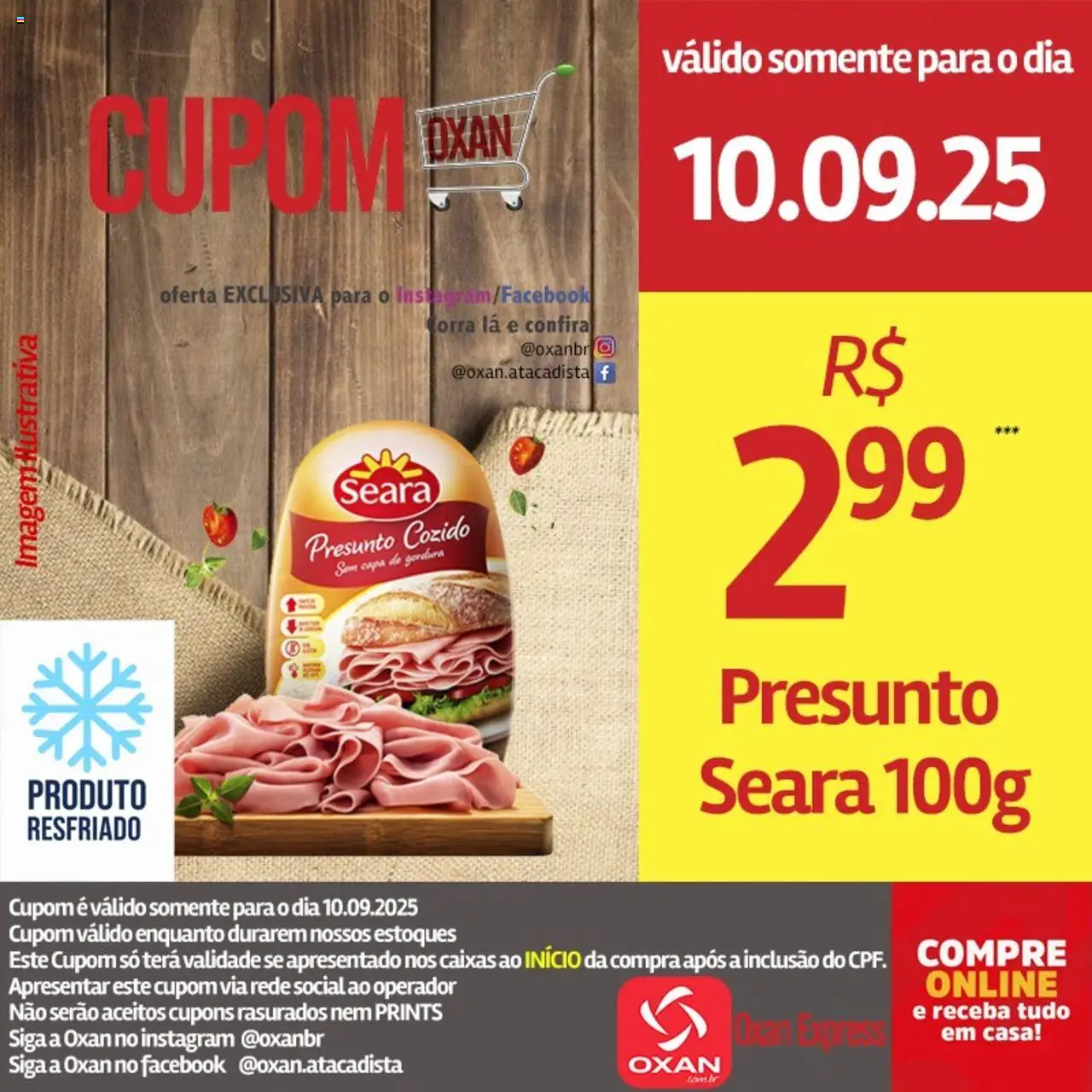 Oxan Atacadista Folheto - válido de 10.09.2025 | Página: 6 | Produtos: Presunto