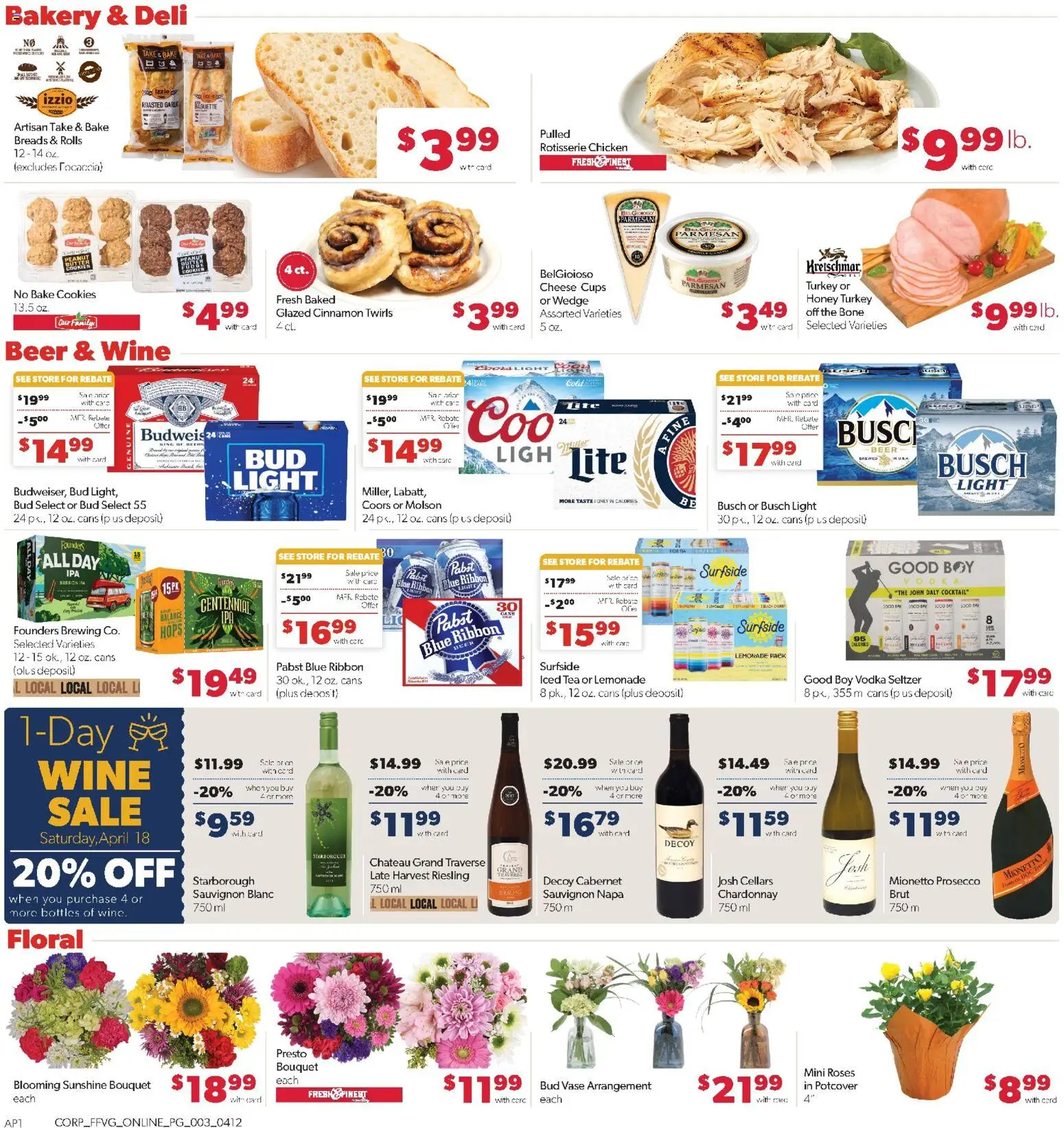 Family Fare Weekly Ad - MI - valid from 12.04.2026 | Page: 7 | Products: Vase, Butter, Cheese, Beer