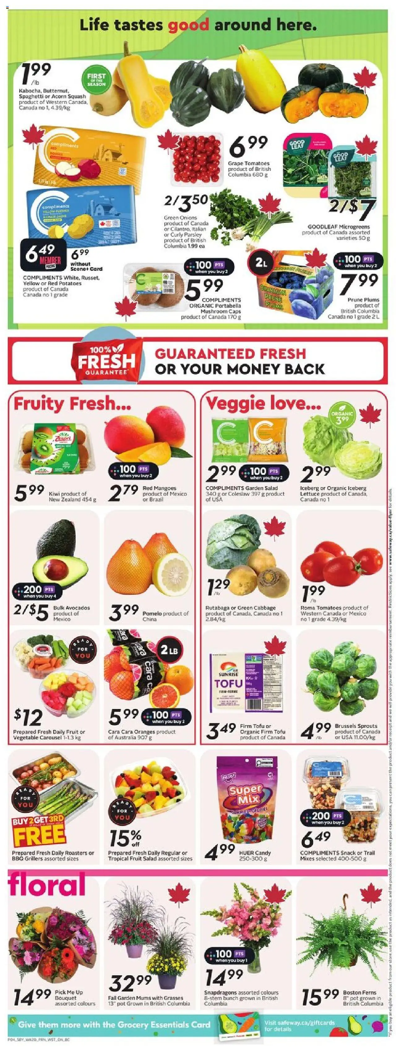 Safeway flyer valid from 11.09.2025 | Page: 7 | Products: Kiwi, Potatoes, Oranges, Tomatoes