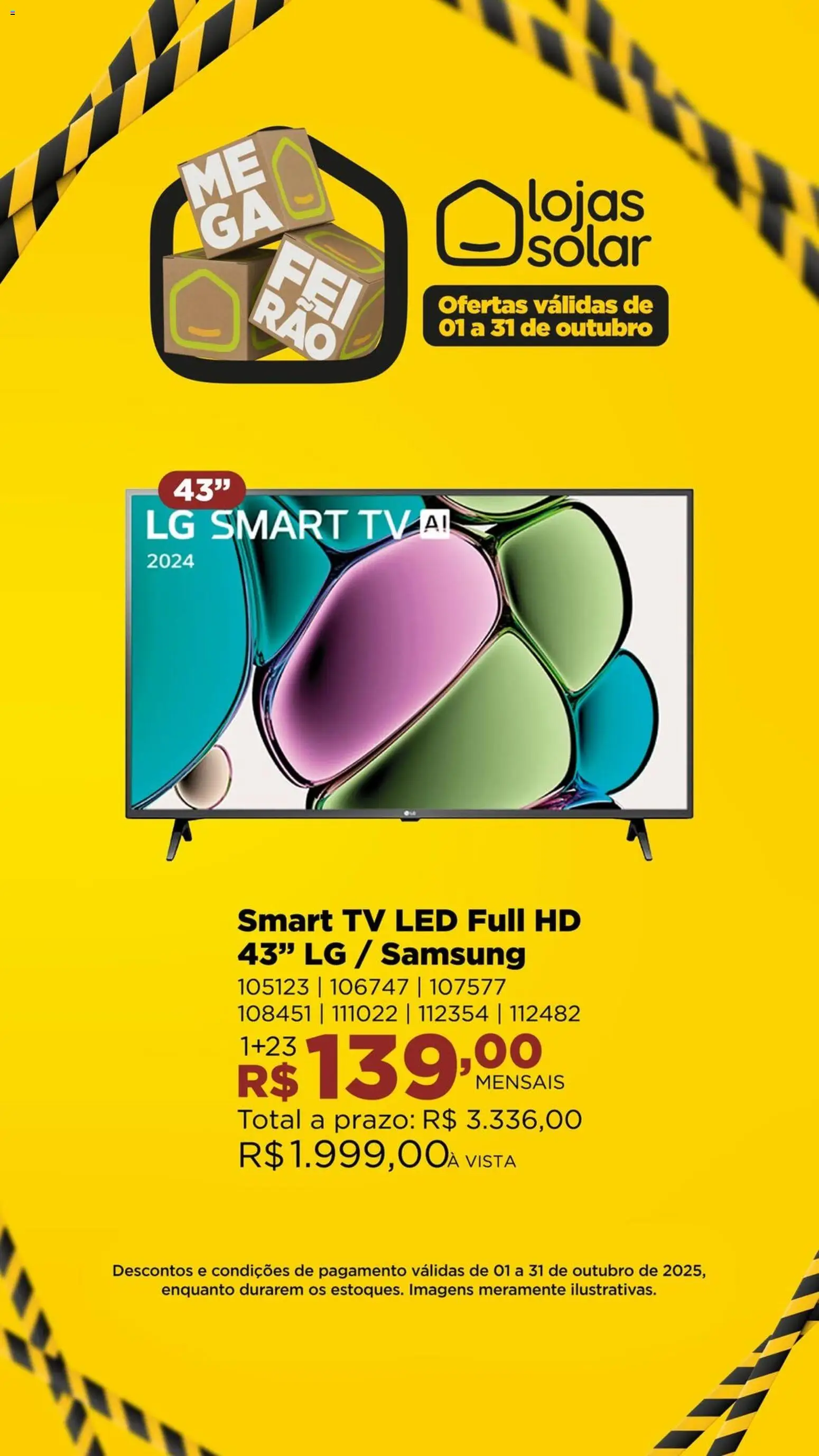 Lojas Solar Folheto - válido de 01.10.2025 | Página: 6 | Produtos: smart TV, Tv