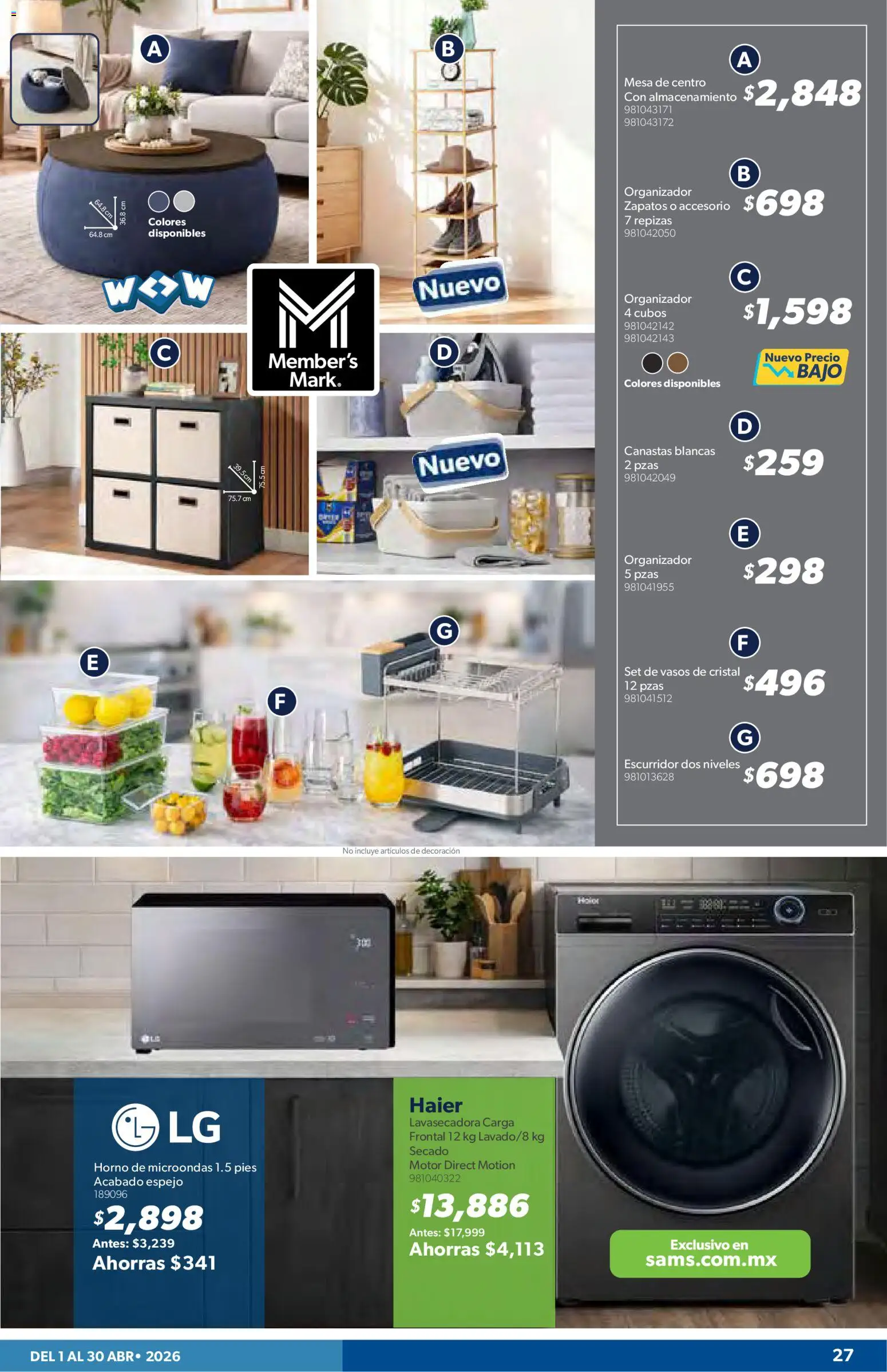 Nuevas ofertas de Sam's Club válidas en toda la República Mexicana desde el 01.04.2026. ¡Encuentra las mejores ofertas en Sam's Club catálogo! | Página: 27