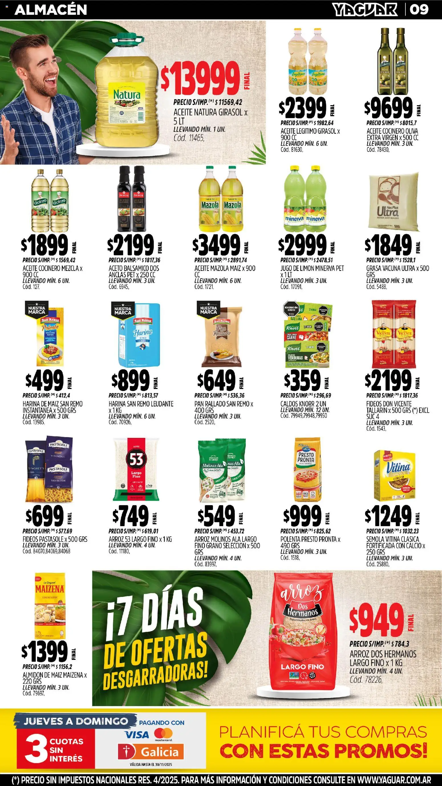 Yaguar - San Juan │ válido desde el 03.11.2025 | Página: 11 | Productos: Maiz, Polenta, Oliva, Pan