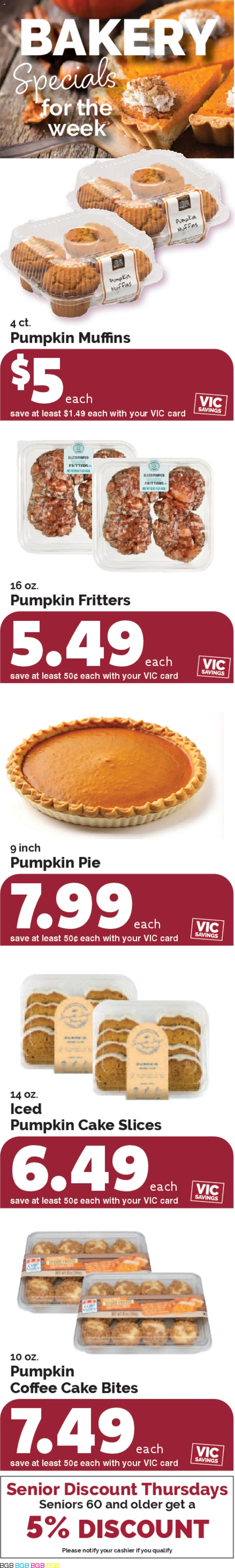Harris Teeter Weekly Ad - valid from 17.09.2025 | Page: 3 | Products: Bakery, Coffee, Pumpkin Pie, Pumpkin
