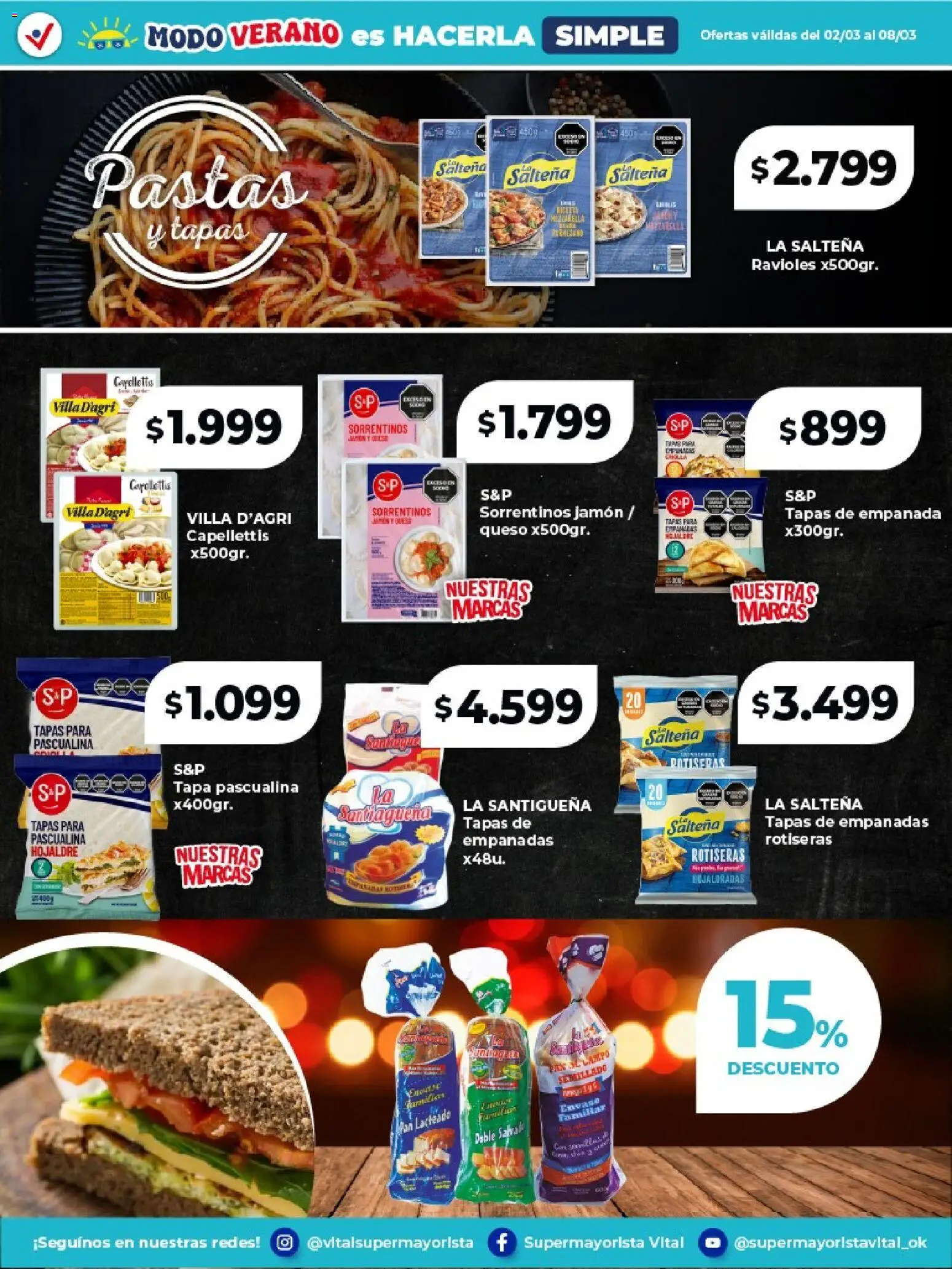 Vital - Especial de frescos │ válido desde el 02.03.2026 | Página: 5 | Productos: Queso, Pan, Jamón, Ravioles
