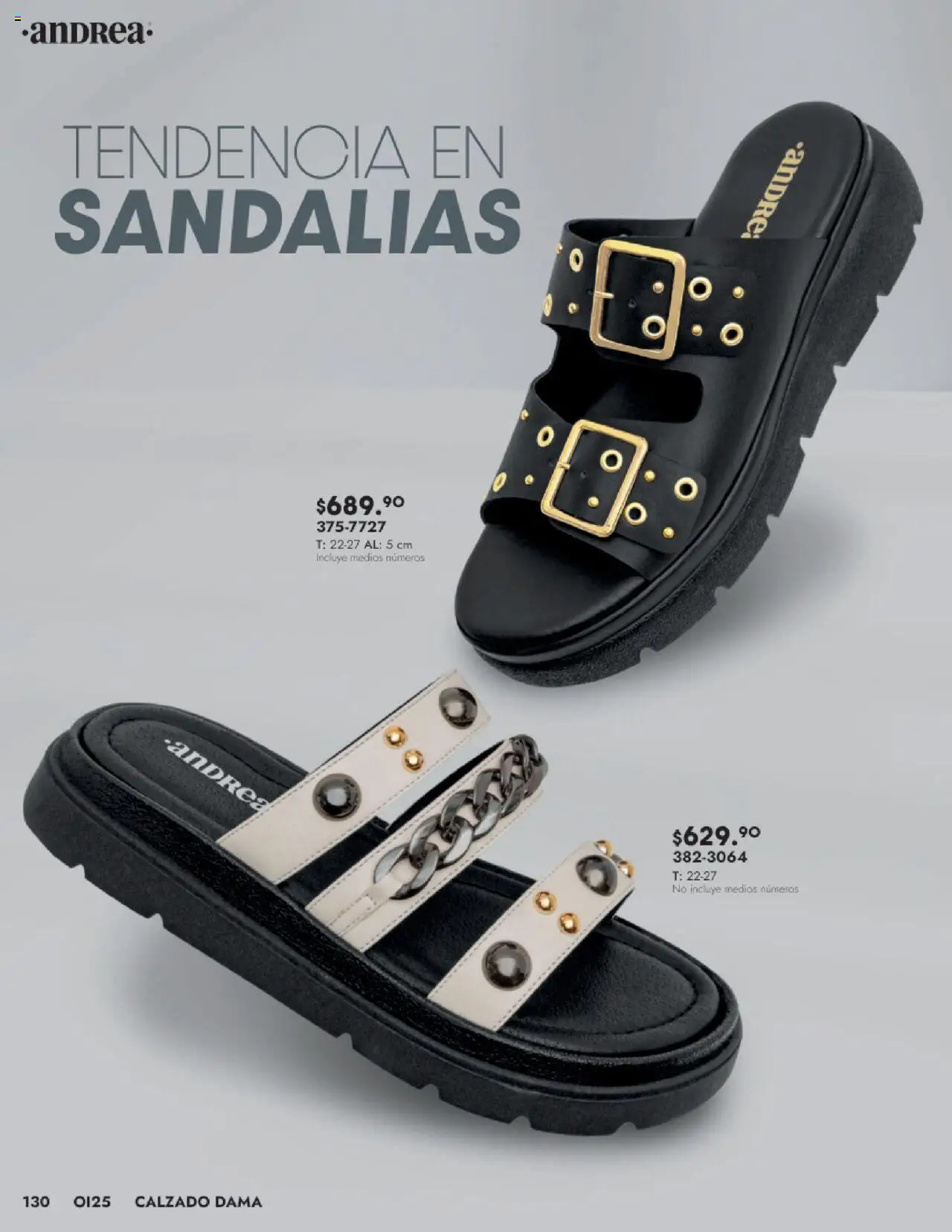 Nuevas ofertas de Andrea válidas en toda la República Mexicana desde el 24.08.2025. ¡Encuentra las mejores ofertas en Andrea - Catálogo Calzado Dama! | Página: 130 | Productos: Sandalias