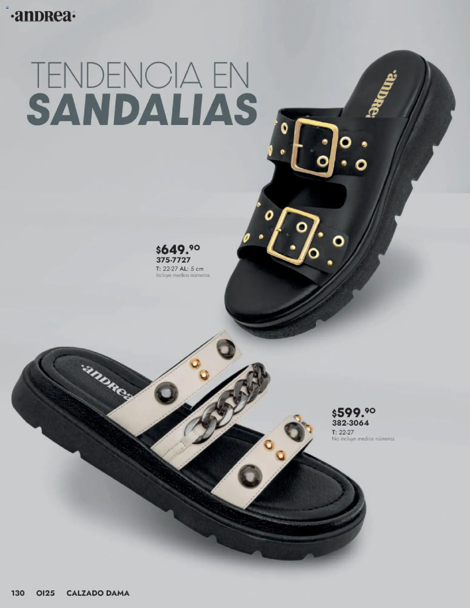 Nuevas ofertas de Andrea válidas en toda la República Mexicana desde el 24.08.2025. ¡Encuentra las mejores ofertas en Andrea - Catálogo Calzado Dama! | Página: 130 | Productos: Sandalias