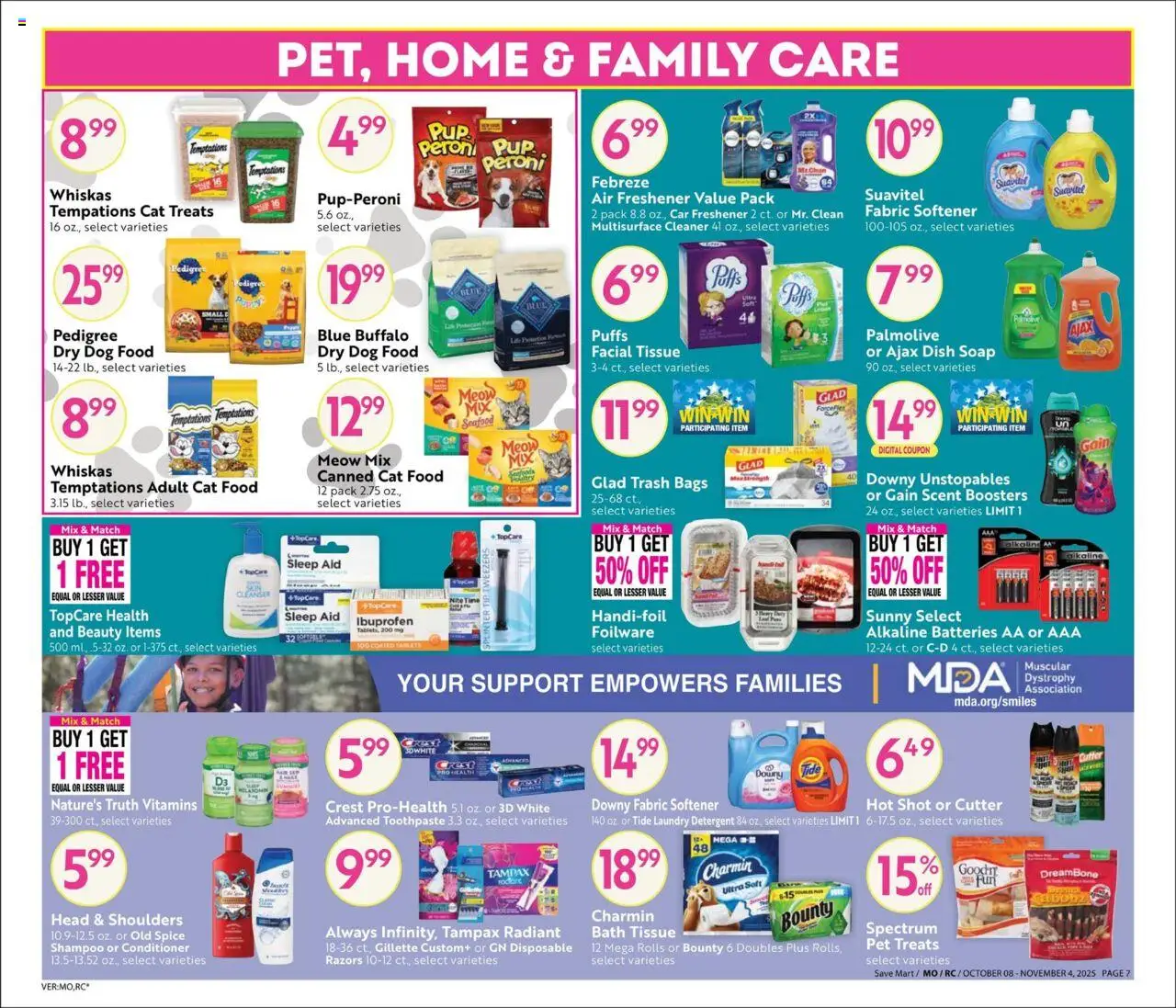 Save Mart Big Book of Savings - valid from 08.10.2025 | Page: 7 | Products: Bath, Dog Food, Soap, Cutter