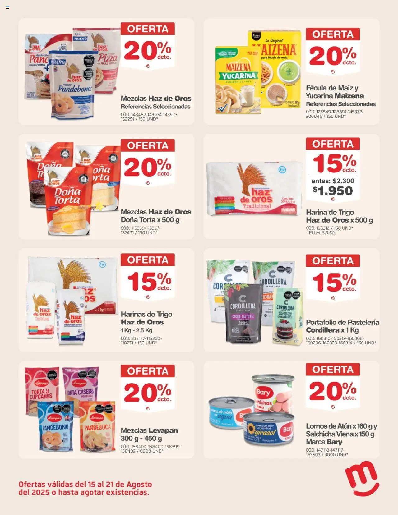 Makro revista - valida desde el 15.08.2025 | Página: 14 | Productos: Crema, Atún, Harina, Polvo
