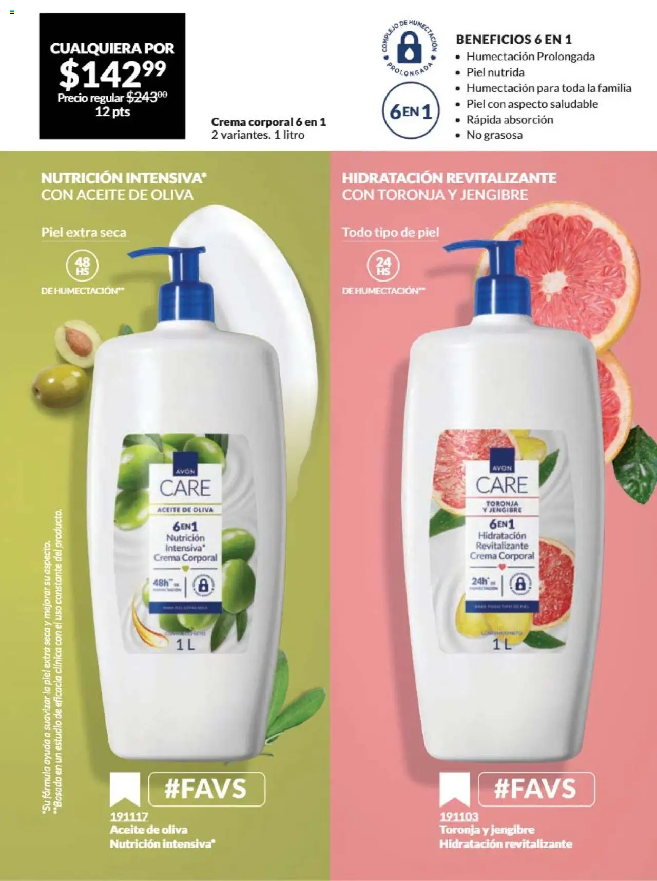 Nuevas ofertas de AVON válidas en toda la República Mexicana desde el 09.10.2025. ¡Encuentra las mejores ofertas en AVON - Campaña 16 2025! | Página: 168 | Productos: Crema, Aceite de oliva, Aceite, Body