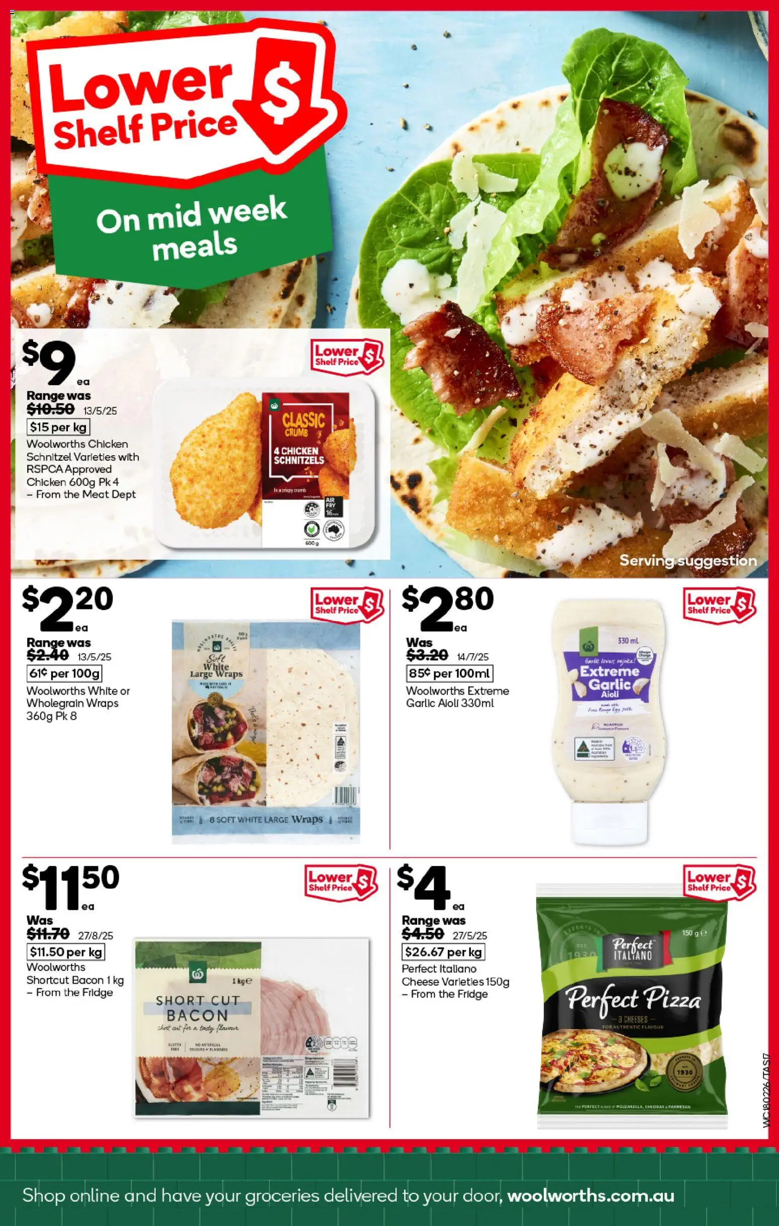 Woolworths catalogue - valid from 18.02.2026 | Page: 15 | Products: Pizza, Chicken, Meat, Garlic