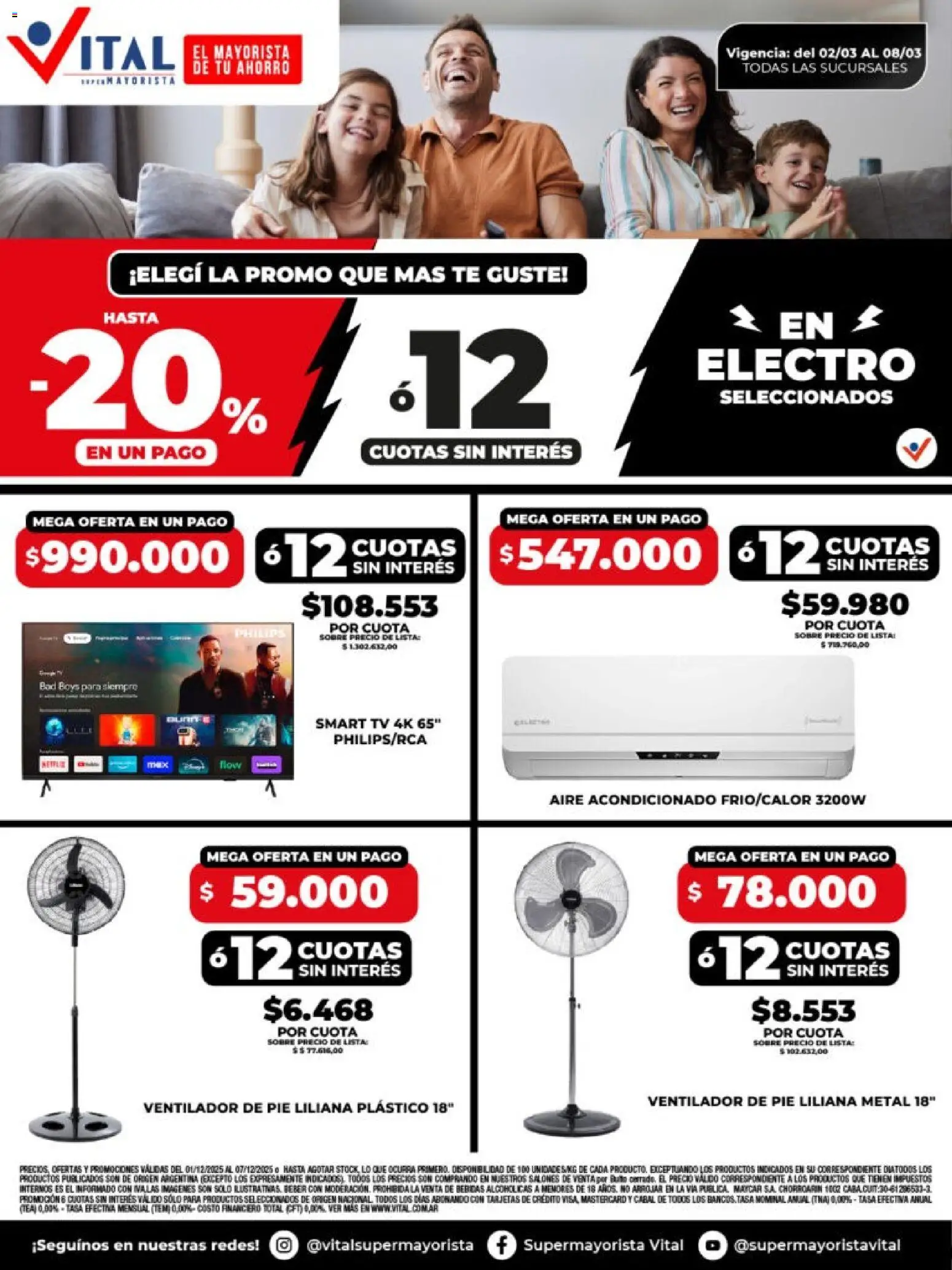 Vital - Especial de nonfood │ válido desde el 02.03.2026 | Página: 1 | Productos: Aire acondicionado, Ventilador, Sobre, Té