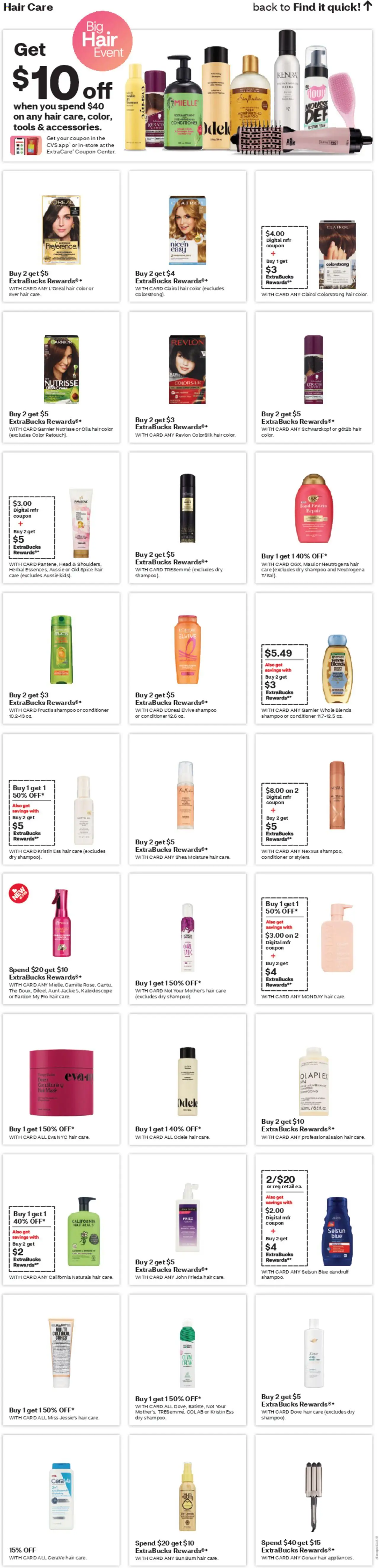 CVS Pharmacy Weekly Ad - TX - valid from 28.09.2025 | Page: 12 | Products: Shampoo, Conditioner, Hair mask, Hair color