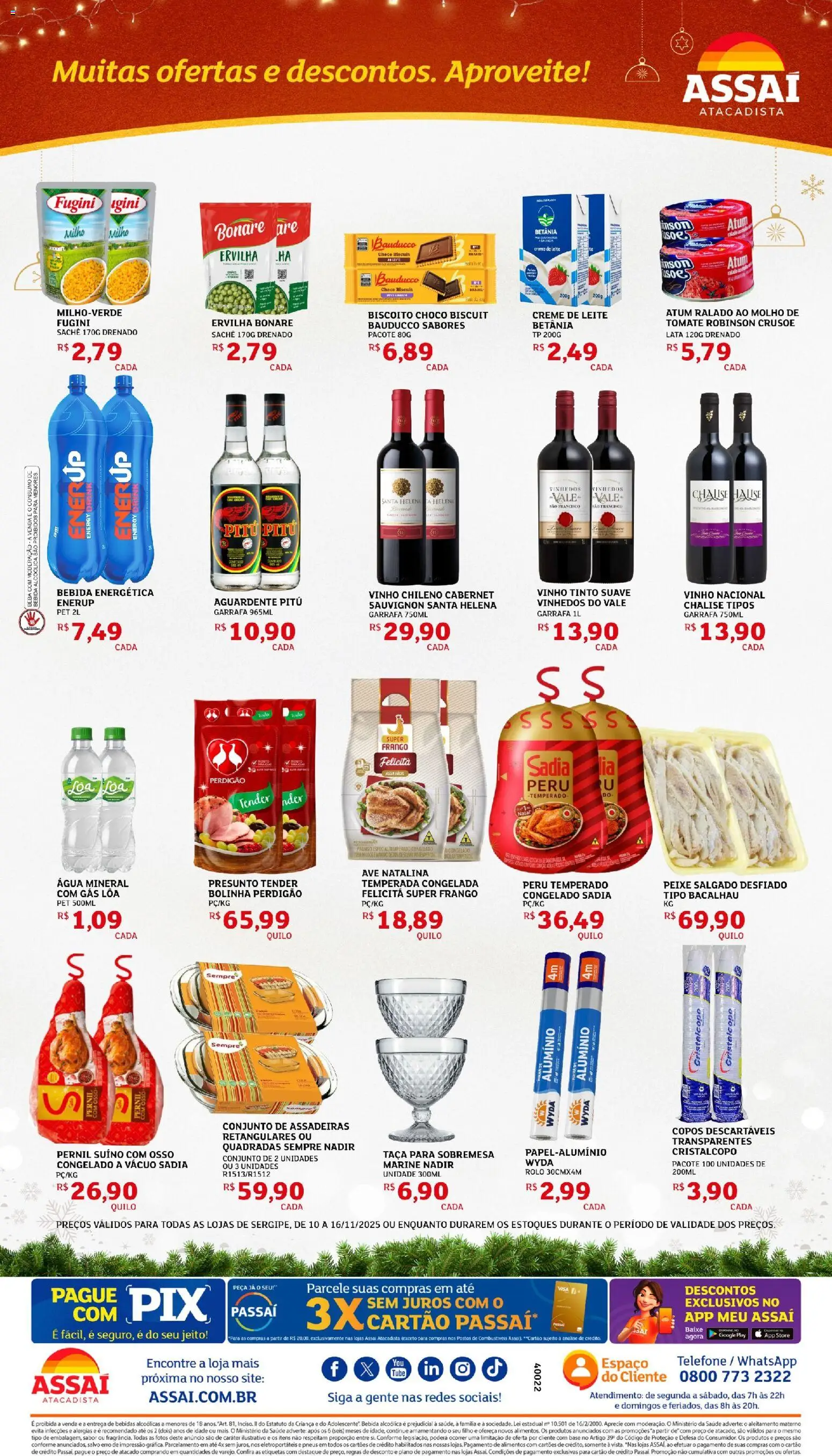 Assaí Atacadista Folheto - válido de 10.11.2025 | Página: 2 | Produtos: Pernil, Leite, Base, Frango
