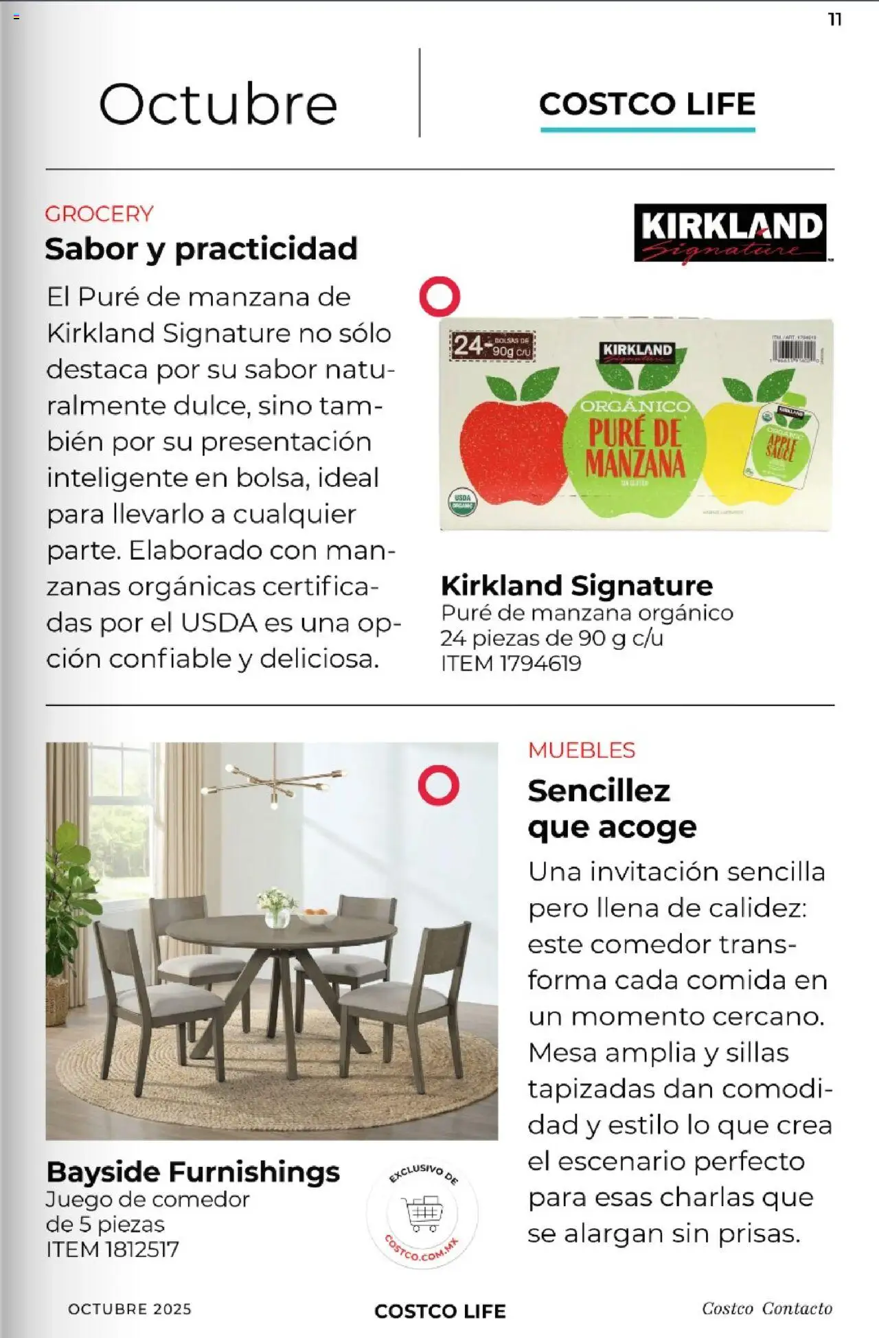 Nuevas ofertas de Costco válidas en toda la República Mexicana desde el 03.10.2025. ¡Encuentra las mejores ofertas en Costco - Revista Octubre! | Página: 11 | Productos: Manzana, Juego, Juego de comedor, Mesa