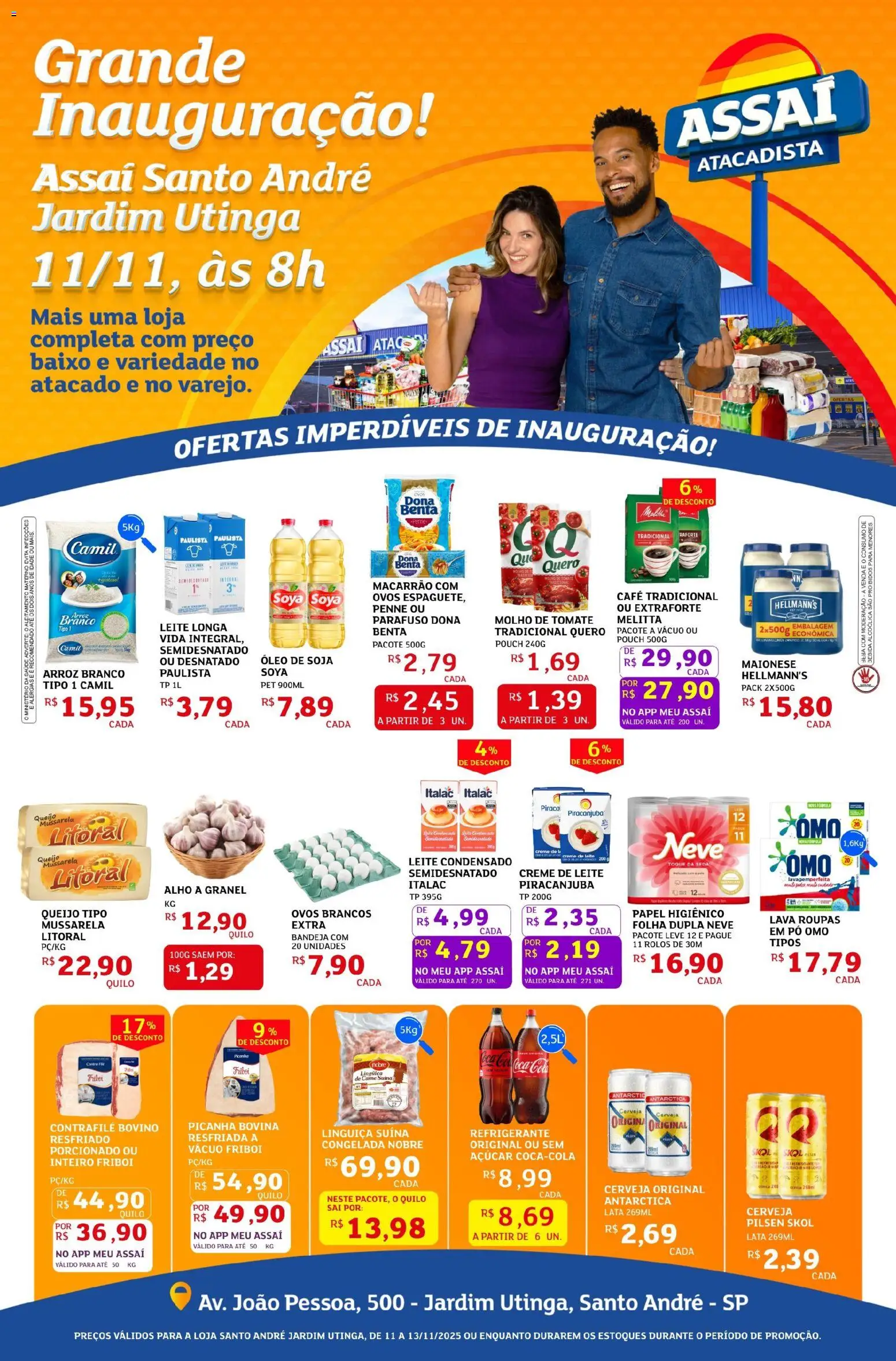 Assaí Atacadista Folheto - válido de 07.11.2025 | Página: 1 | Produtos: Pó, Picanha, Óleo, Arroz