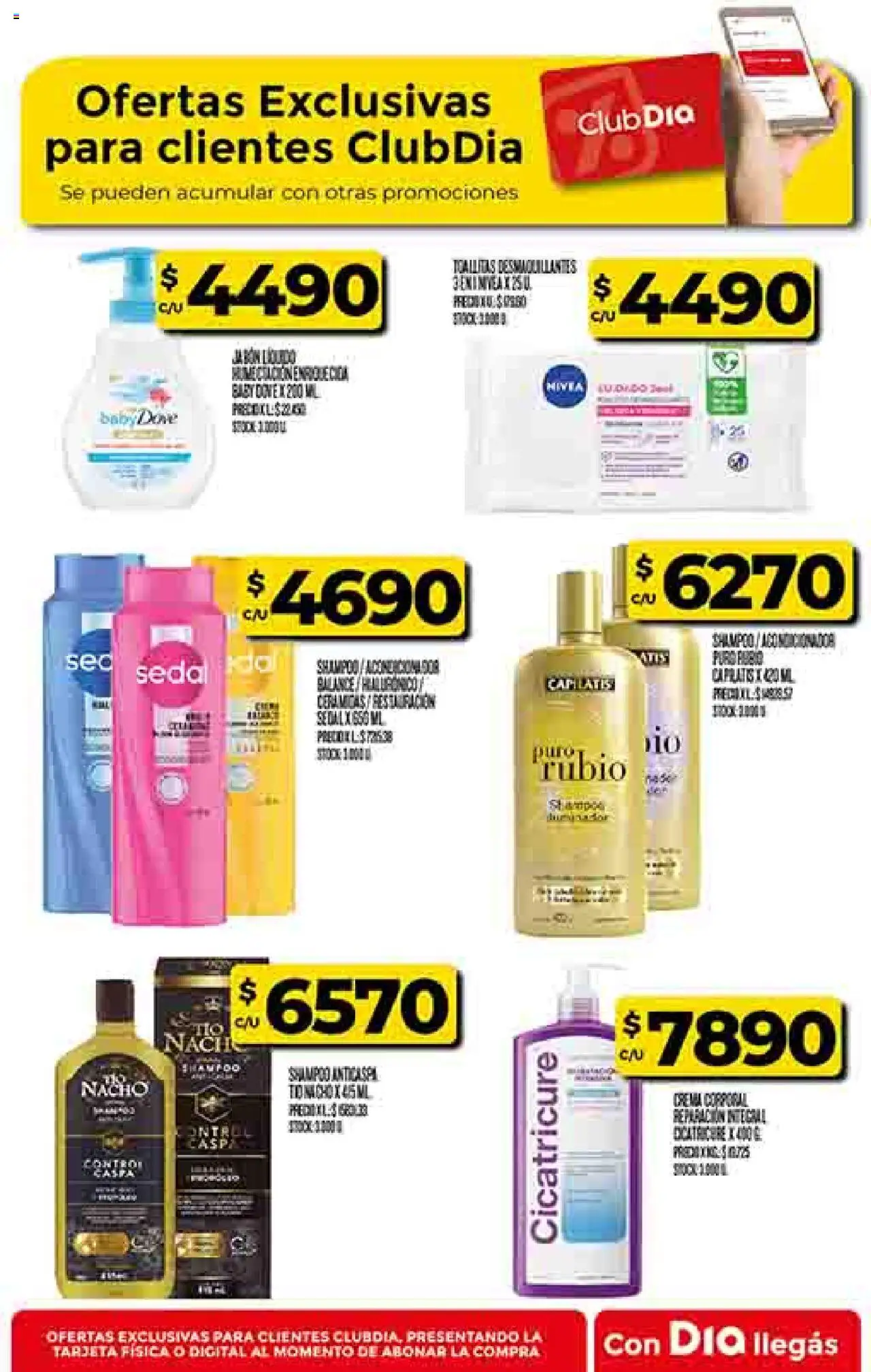 Dia - Ofertas - Salta y Jujuy │ válido desde el 15.10.2025 | Página: 50 | Productos: Shampoo, Toallitas desmaquillantes, Crema