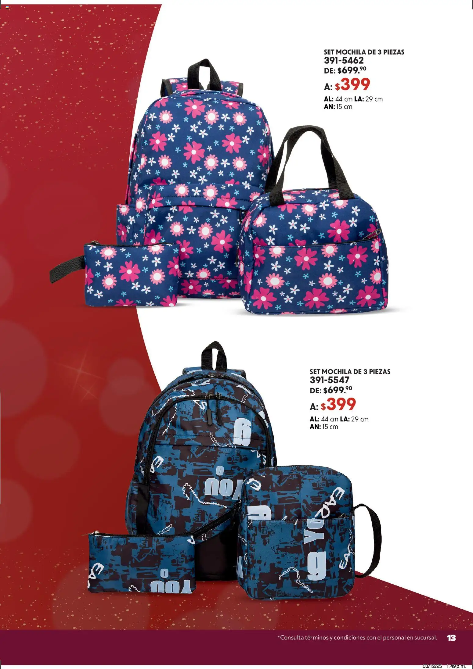 Nuevas ofertas de Andrea válidas en toda la República Mexicana desde el 07.12.2025. ¡Encuentra las mejores ofertas en Andrea catálogo Accesorízate esta Navidad! | Página: 13 | Productos: Mochila