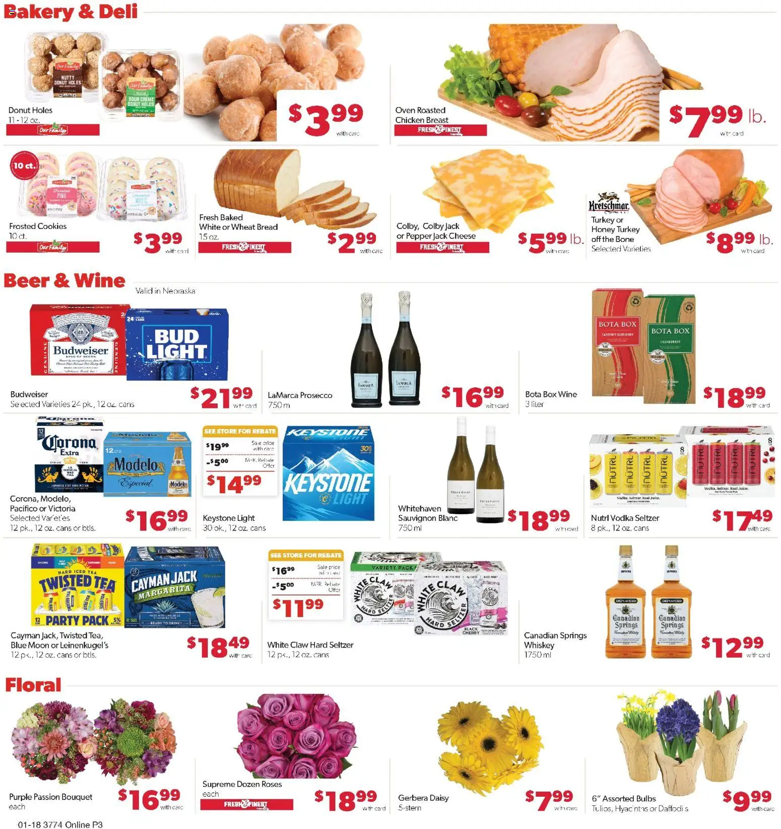 Family Fare Weekly Ad - valid from 18.01.2026 | Page: 7 | Products: Bread, Wine, Vodka, Pepper