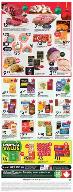 Preview of Sobeys weekly flyer / circulaire from shop Sobeys valid from 20.11.2025 | Page: 4 | Products: Chips, Milk, Coffee, Chicken