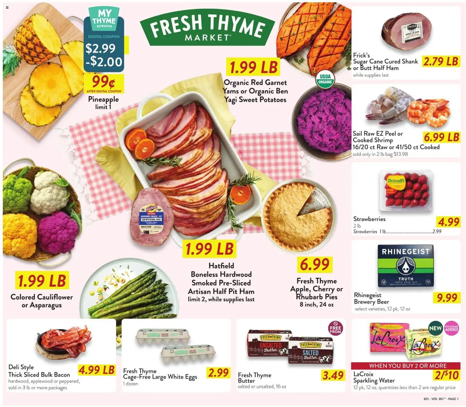 Fresh Thyme Weekly Ad - KY - valid from 01.04.2026 | Page: 3 | Products: Butter, Strawberries, Potatoes, Bag