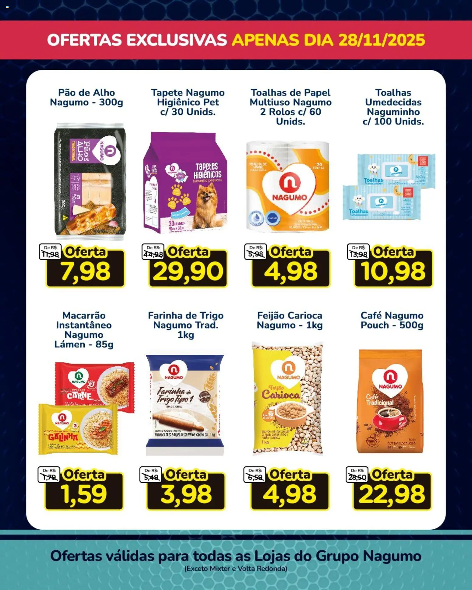 Nagumo Folheto - válido de 28.11.2025 | Página: 14 | Produtos: Feijão, Farinha de trigo, Café, Macarrão