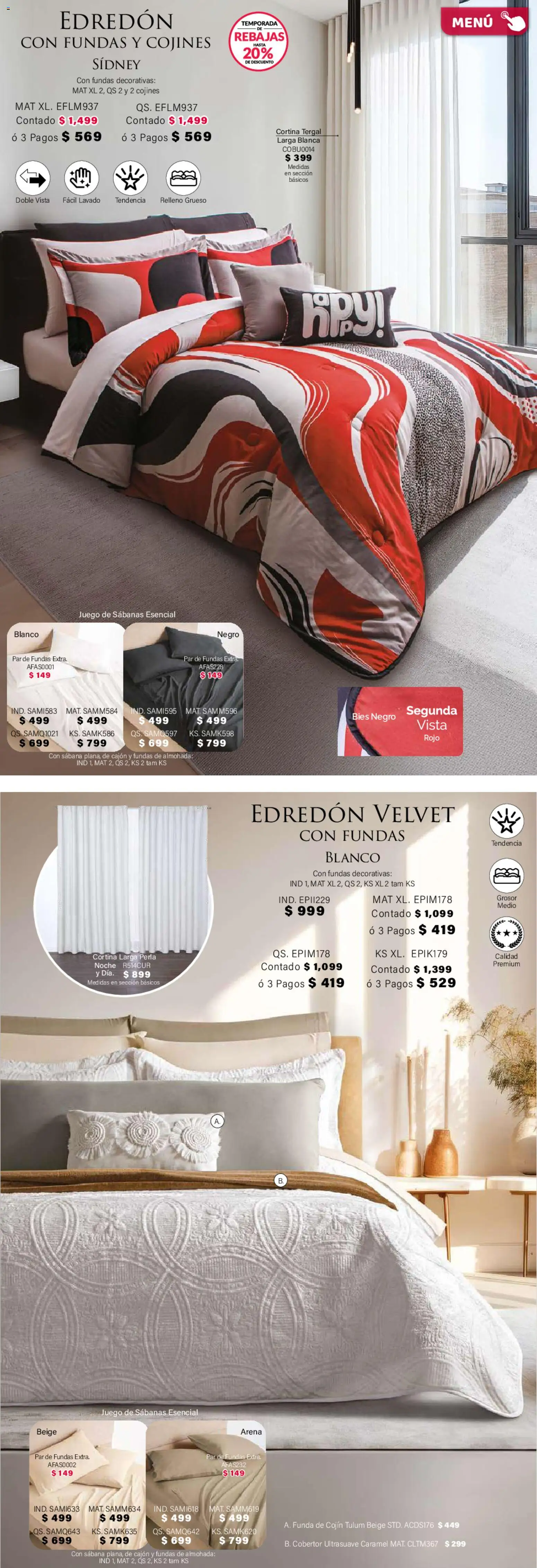 Nuevas ofertas de Colchas Concord válidas en toda la República Mexicana desde el 01.02.2026. ¡Encuentra las mejores ofertas en Colchas Concord catálogo! | Página: 36 | Productos: Cobertor, Juego, Funda, Sabanas