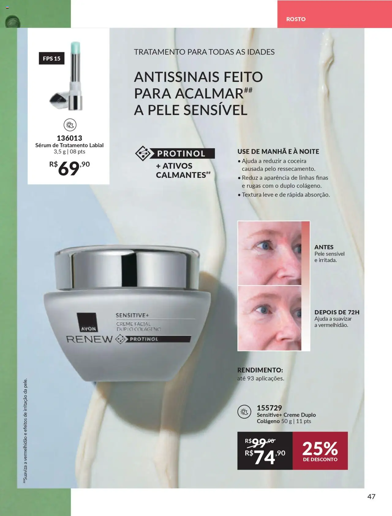 Avon Folheto - válido de 07.10.2025 | Página: 47 | Produtos: Colágeno, Sérum, Creme