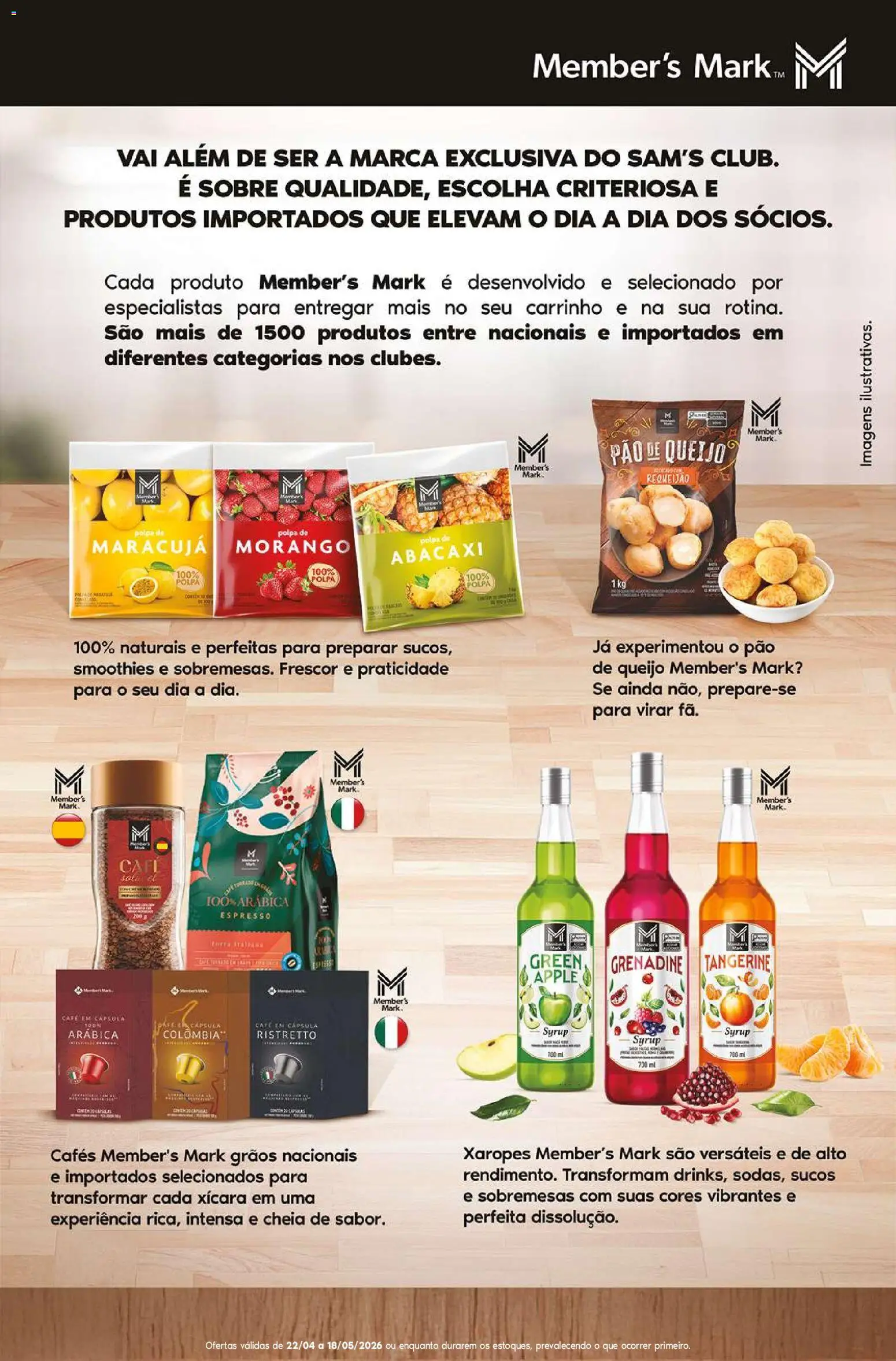 Sam's Club Folheto - válido de 22.04.2026 | Página: 2 | Produtos: Maracujá, Queijo, Carrinho, Abacaxi