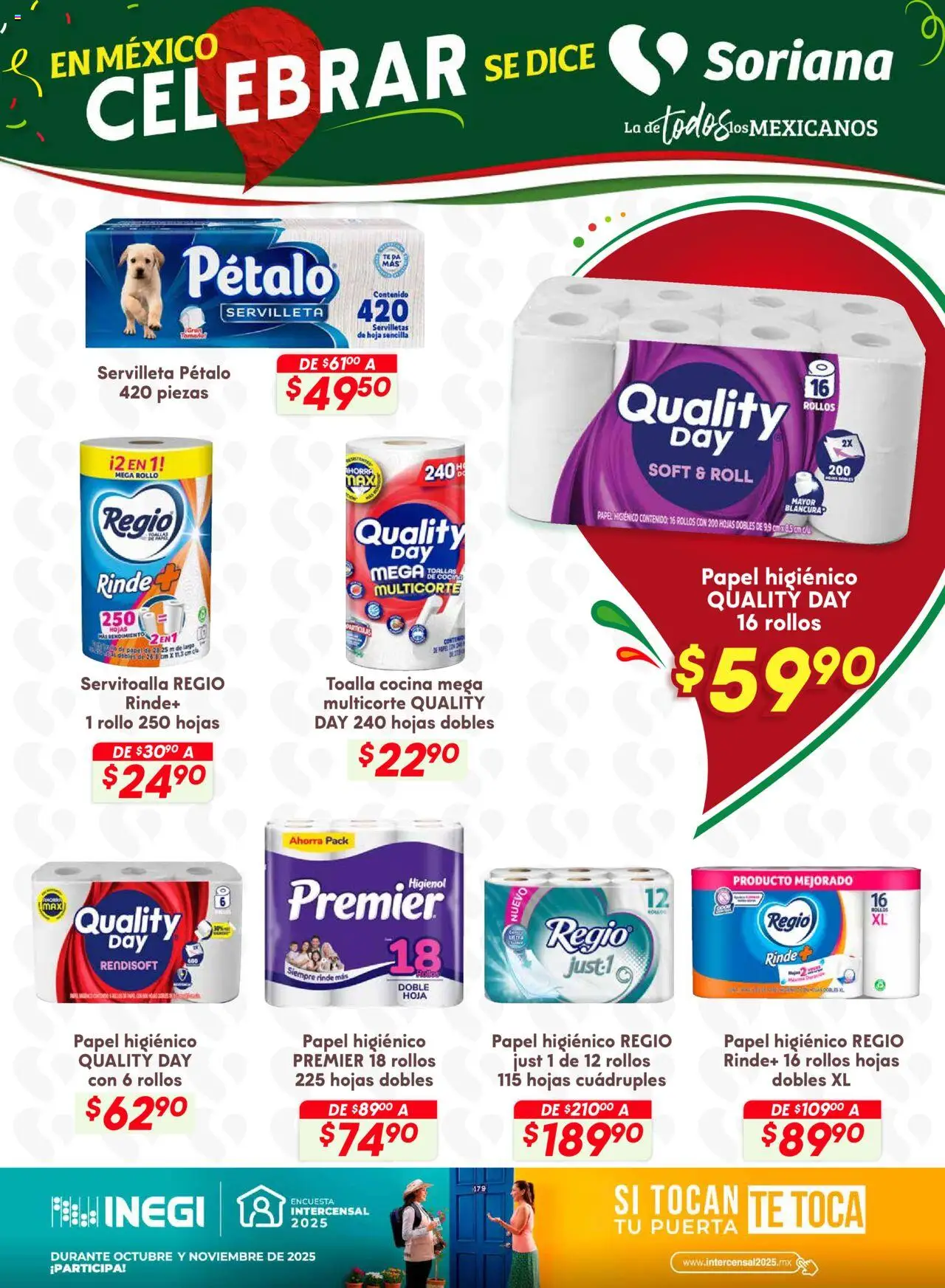 Nuevas ofertas de Soriana válidas en toda la República Mexicana desde el 28.08.2025. ¡Encuentra las mejores ofertas en Soriana - Preciazazaso Híper: Valle de México! | Página: 28 | Productos: Toalla, Papel higiénico, Té, Servilletas