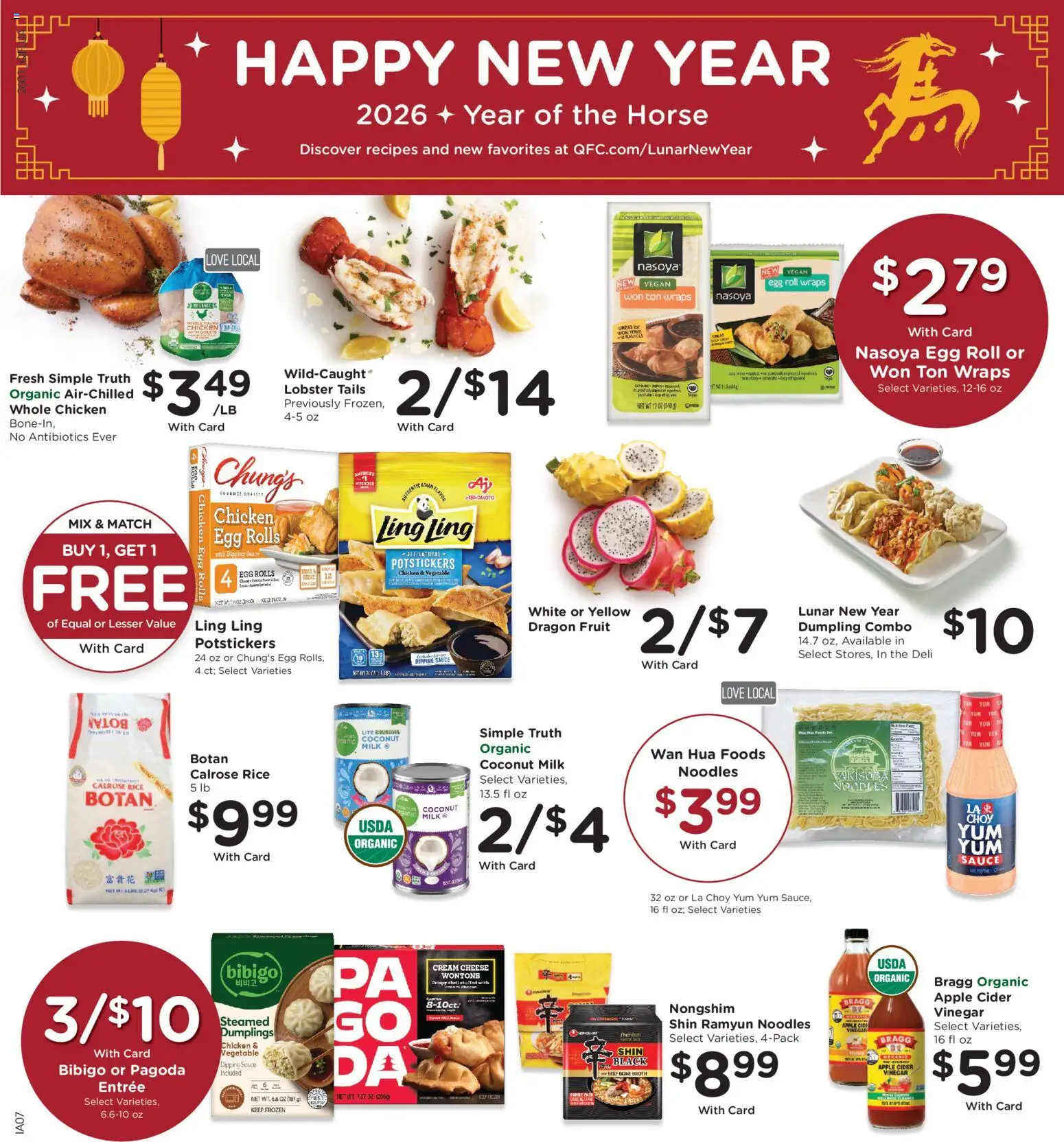 QFC Weekly Ad - valid from 04.02.2026 | Page: 13 | Products: Cider, Milk, Cheese, Noodles