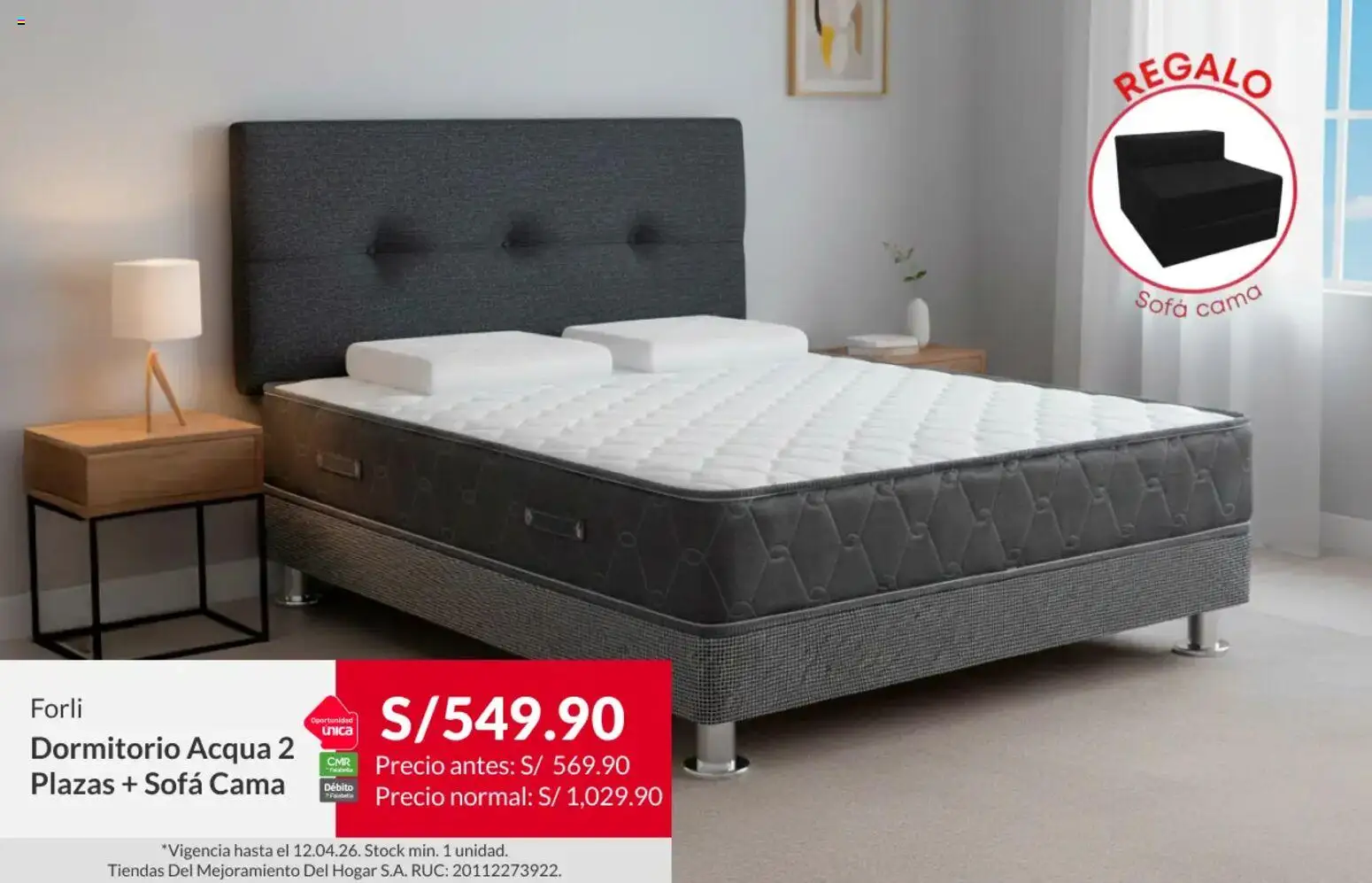 Catálogo Sodimac válido desde 06.04.2026 | Página: 4 | Productos: Cama, Sofá