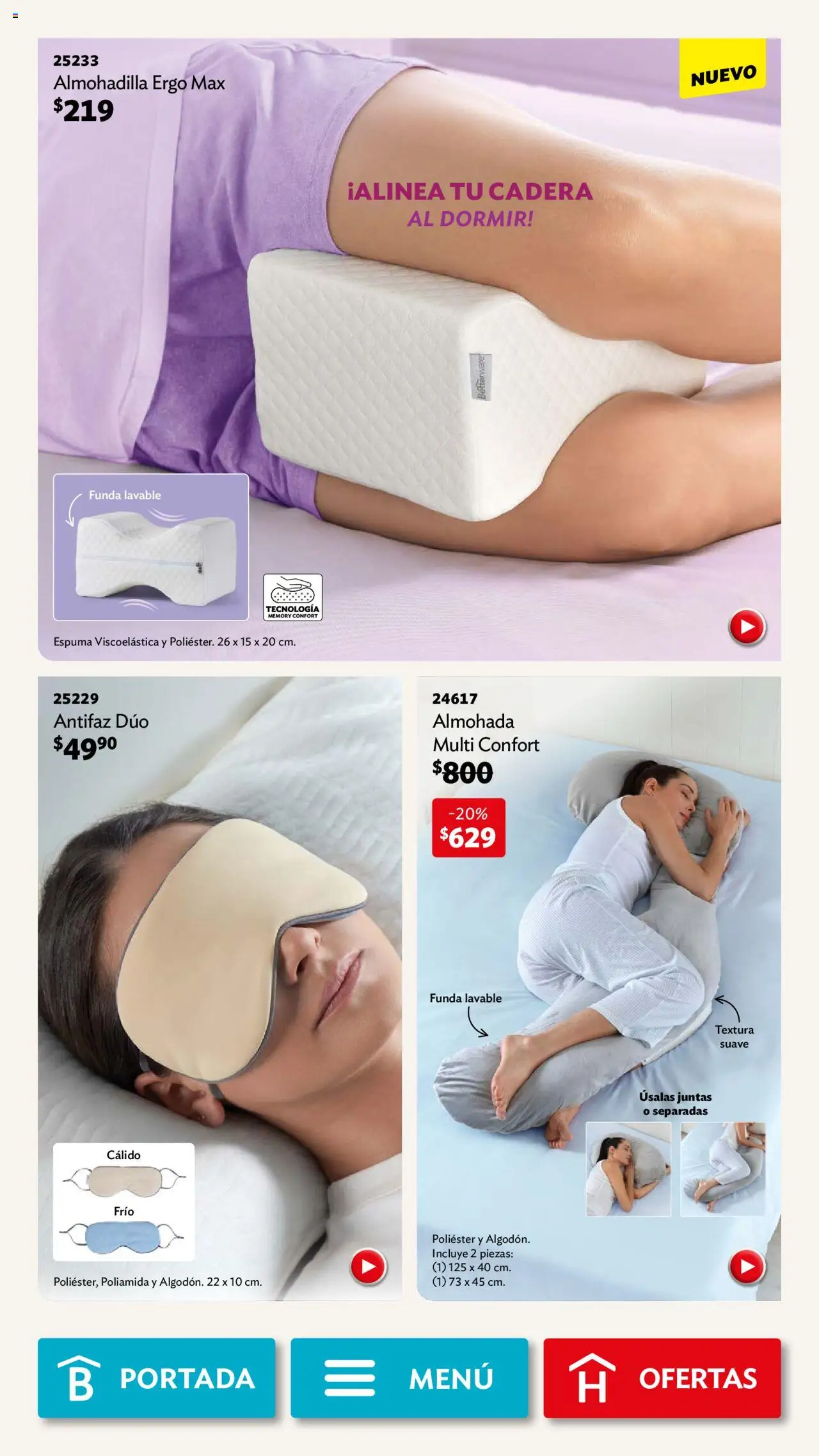 Nuevas ofertas de Betterware válidas en toda la República Mexicana desde el 29.09.2025. ¡Encuentra las mejores ofertas en Betterware - Campaña 10 2025! | Página: 105 | Productos: Espuma, Funda, Almohada, Antifaz