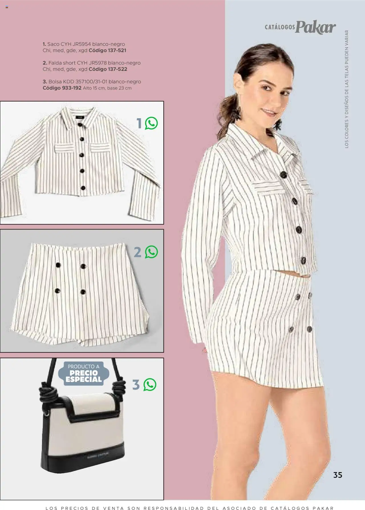 Nuevas ofertas de SC Pakar válidas en toda la República Mexicana desde el 24.07.2025. ¡Encuentra las mejores ofertas en SC Pakar Catálogo Ropa y Accesorios! | Página: 35 | Productos: Bolsa, Falda, Short