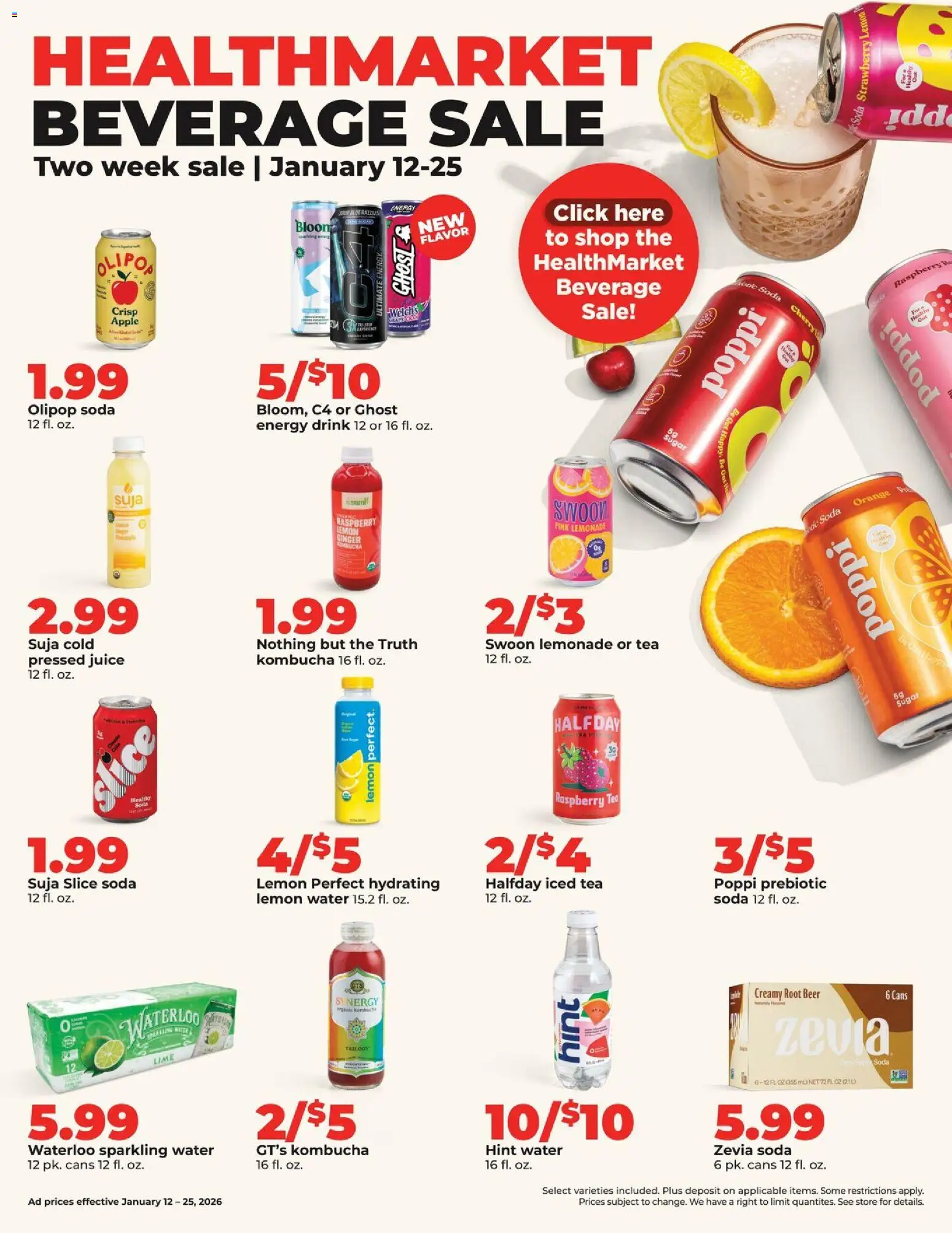 HyVee Weekly Ad - valid from 19.01.2026 | Page: 32 | Products: Water, Lemon, Lime, Raspberry