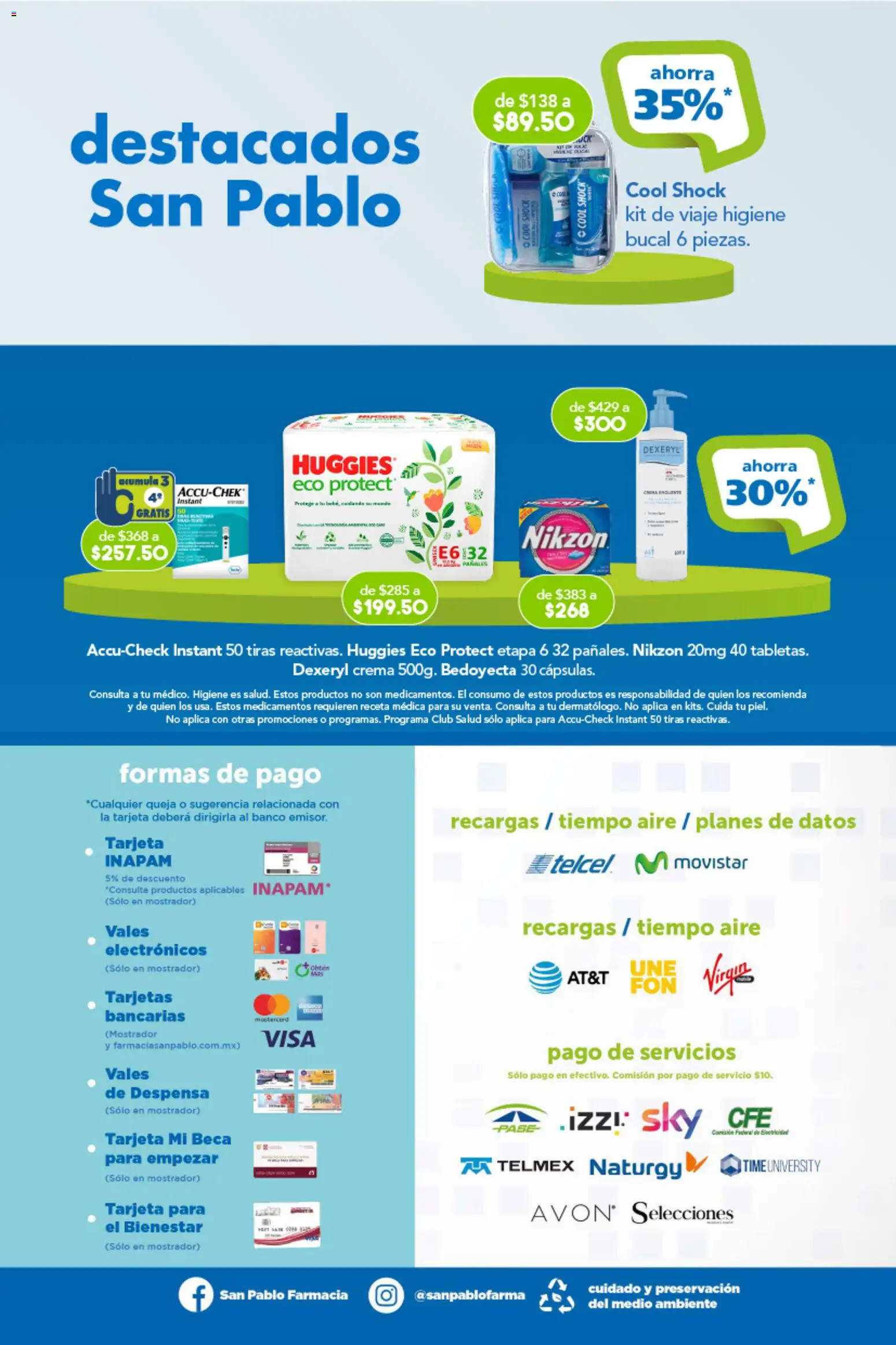 Nuevas ofertas de Farmacia San Pablo válidas en toda la República Mexicana desde el 26.10.2025. ¡Encuentra las mejores ofertas en Farmacia San Pablo catálogo! | Página: 16 | Productos: Crema, Banco, Despensa