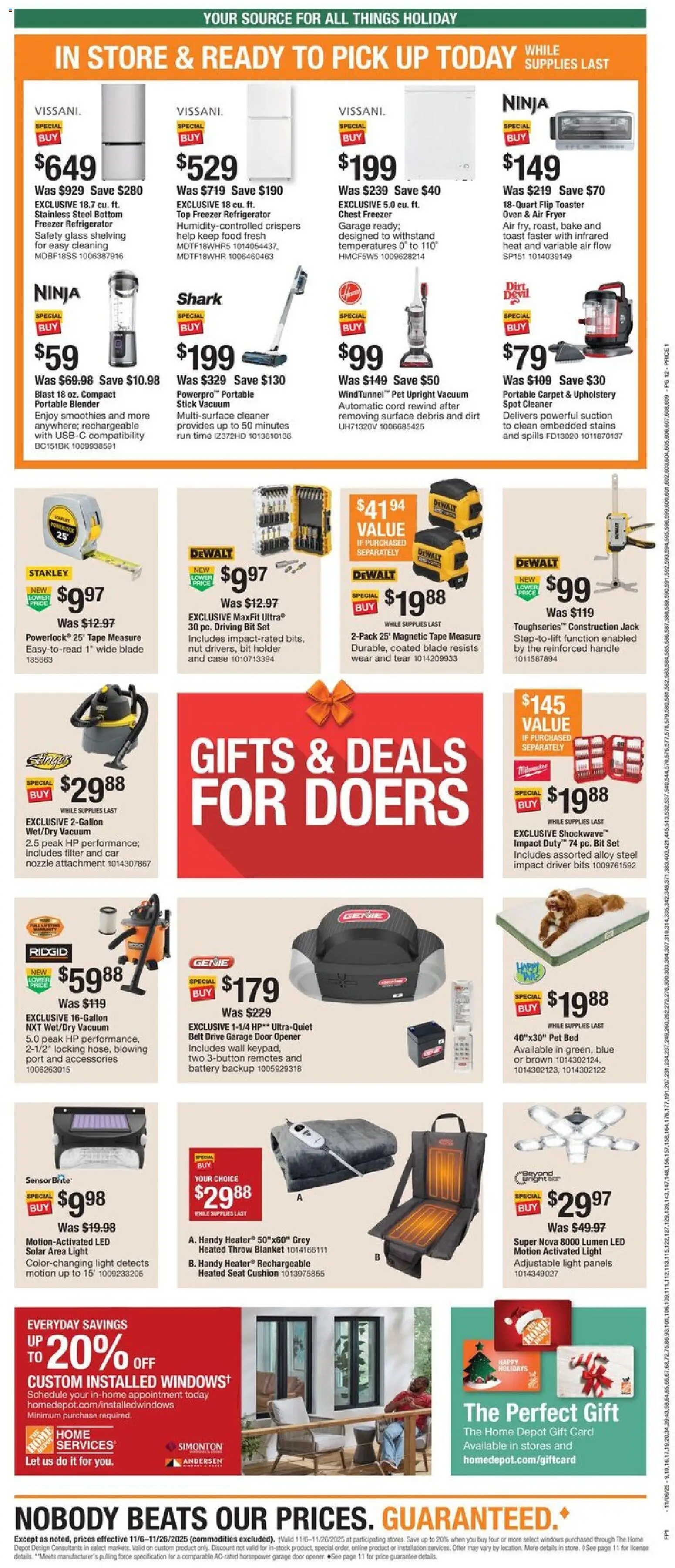 Home Depot Local Ad - TX - valid from 06.11.2025 | Page: 12 | Products: Opener, Tape Measure, Safety Glass, Case